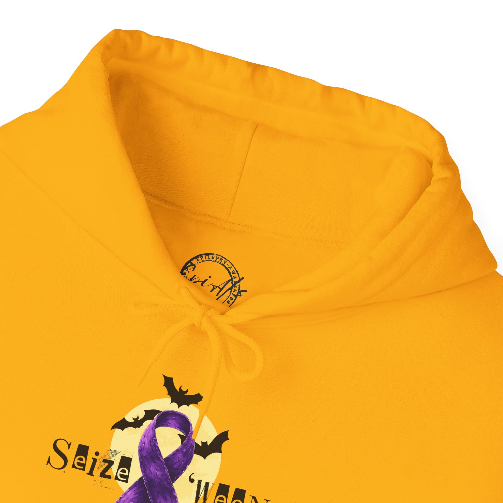 Cozy Halloween Purple Ribbon Hoodie