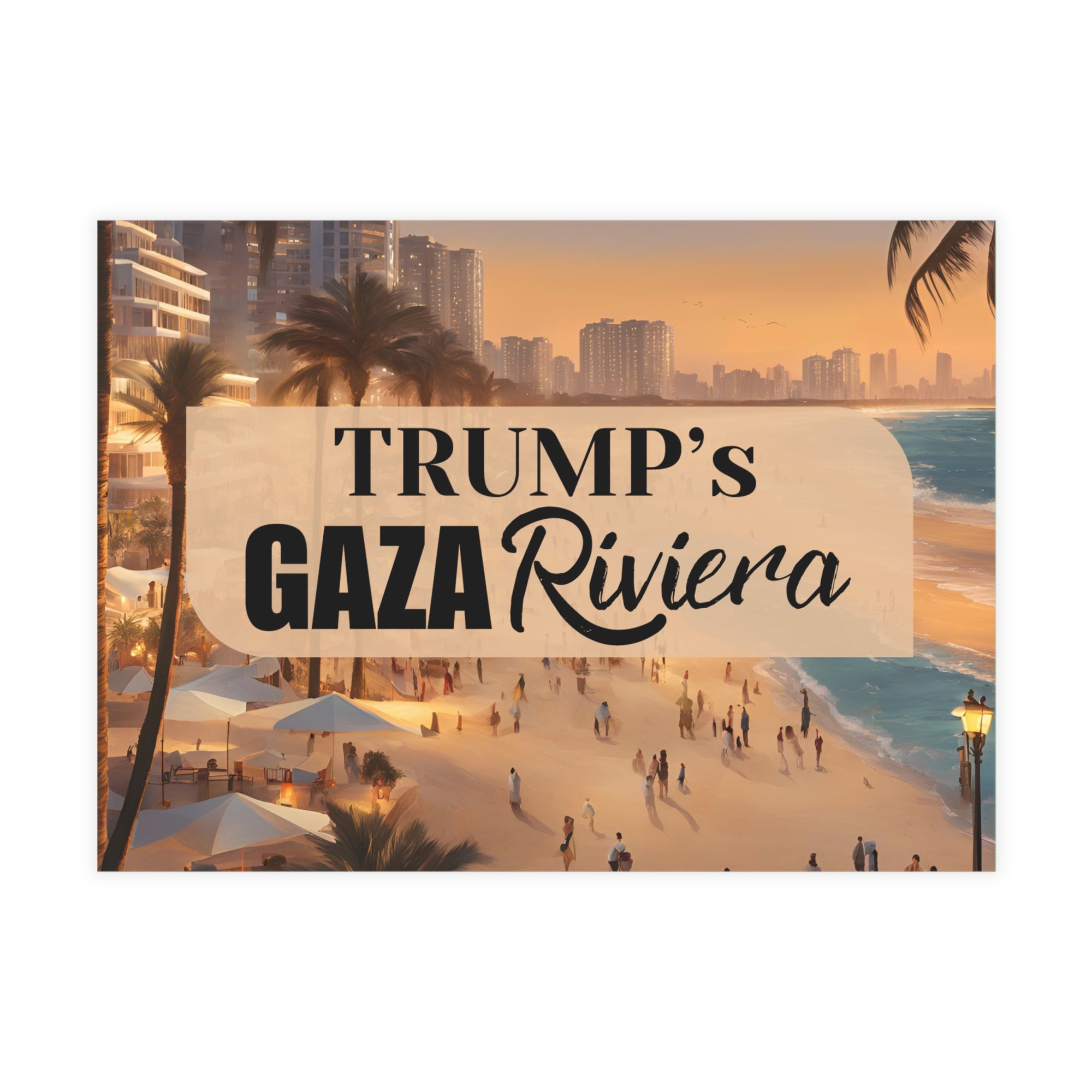 Trump’s Gaza Riviera Postcard Bundles with Envelopes