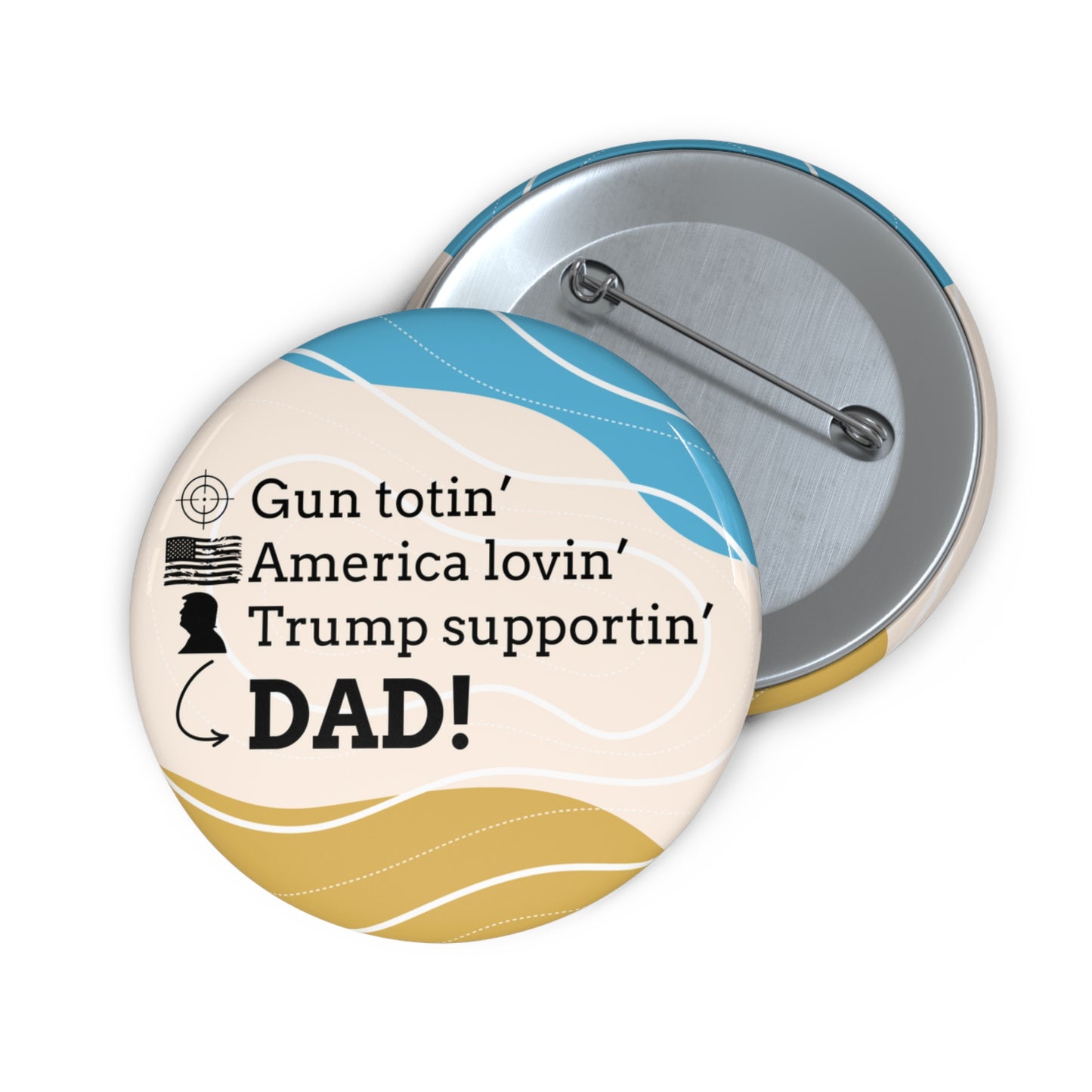 Dad Pin Buttons - Patriotic & Fun Gifts for Father’s Day