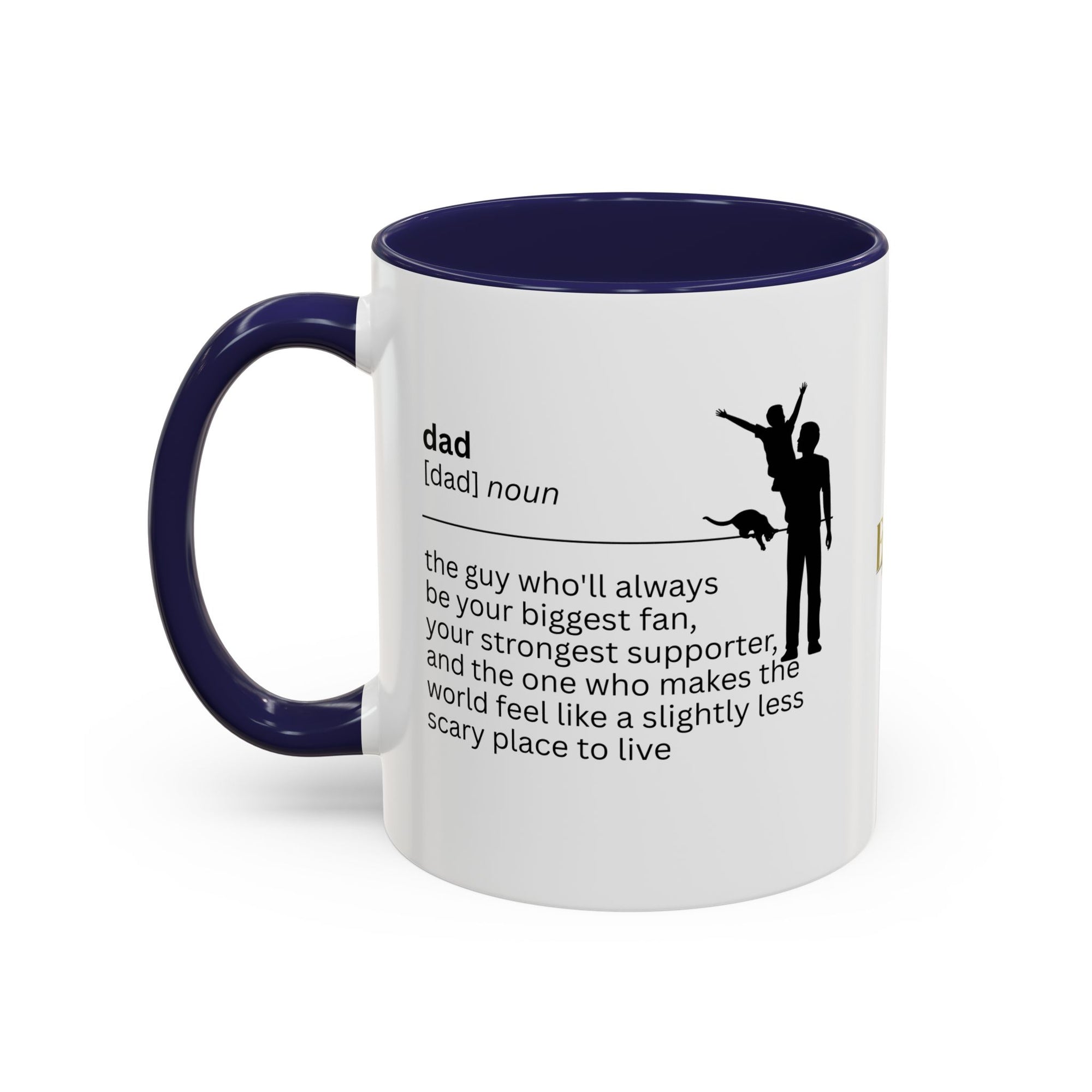 Dad Biggest Fan Accent Coffee Mug - Perfect Gift for Dads