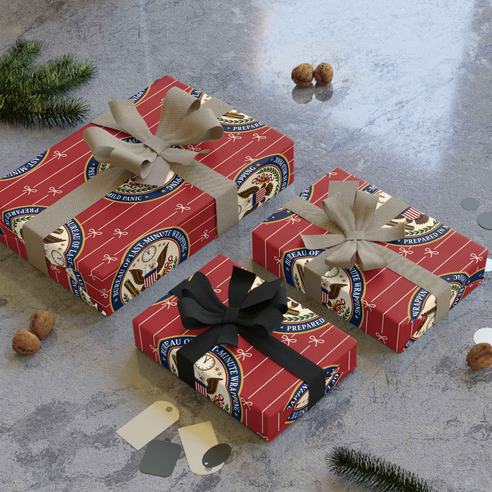 Bureau of Last-Minute Wrapping Funny Christmas Gift Wrap