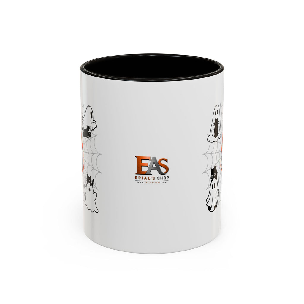 Ghost Cats Halloween Accent Mug (11oz, 15oz)