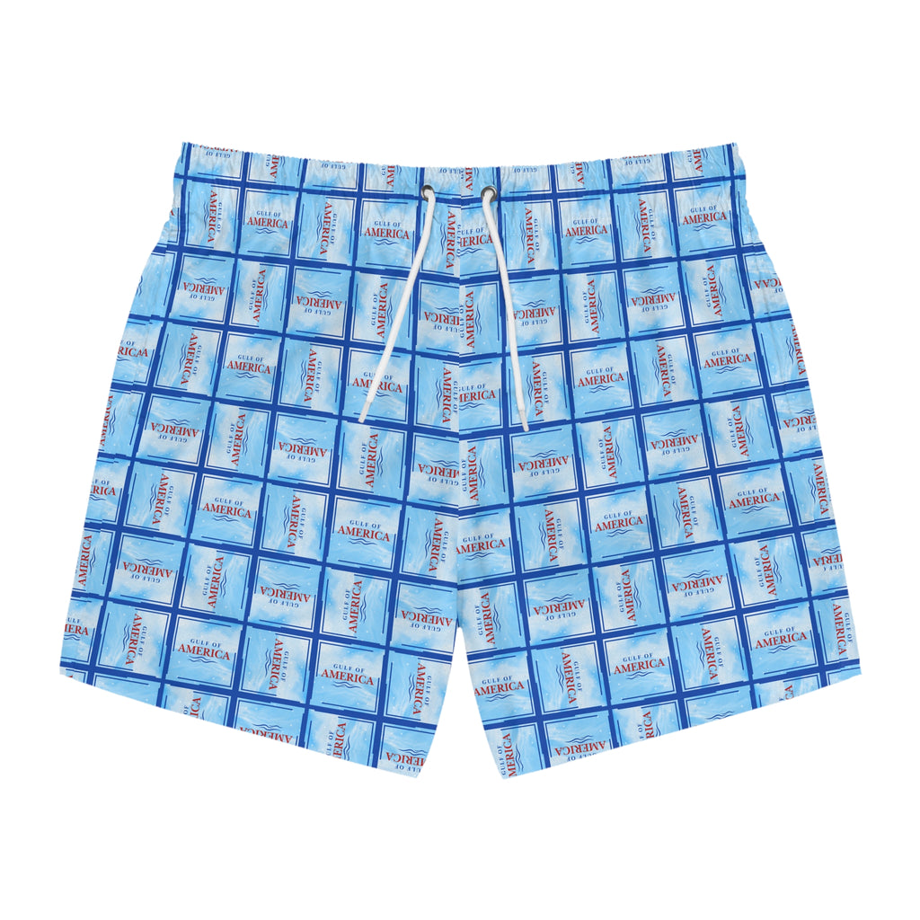American Gulf Patterned Swim Trunks