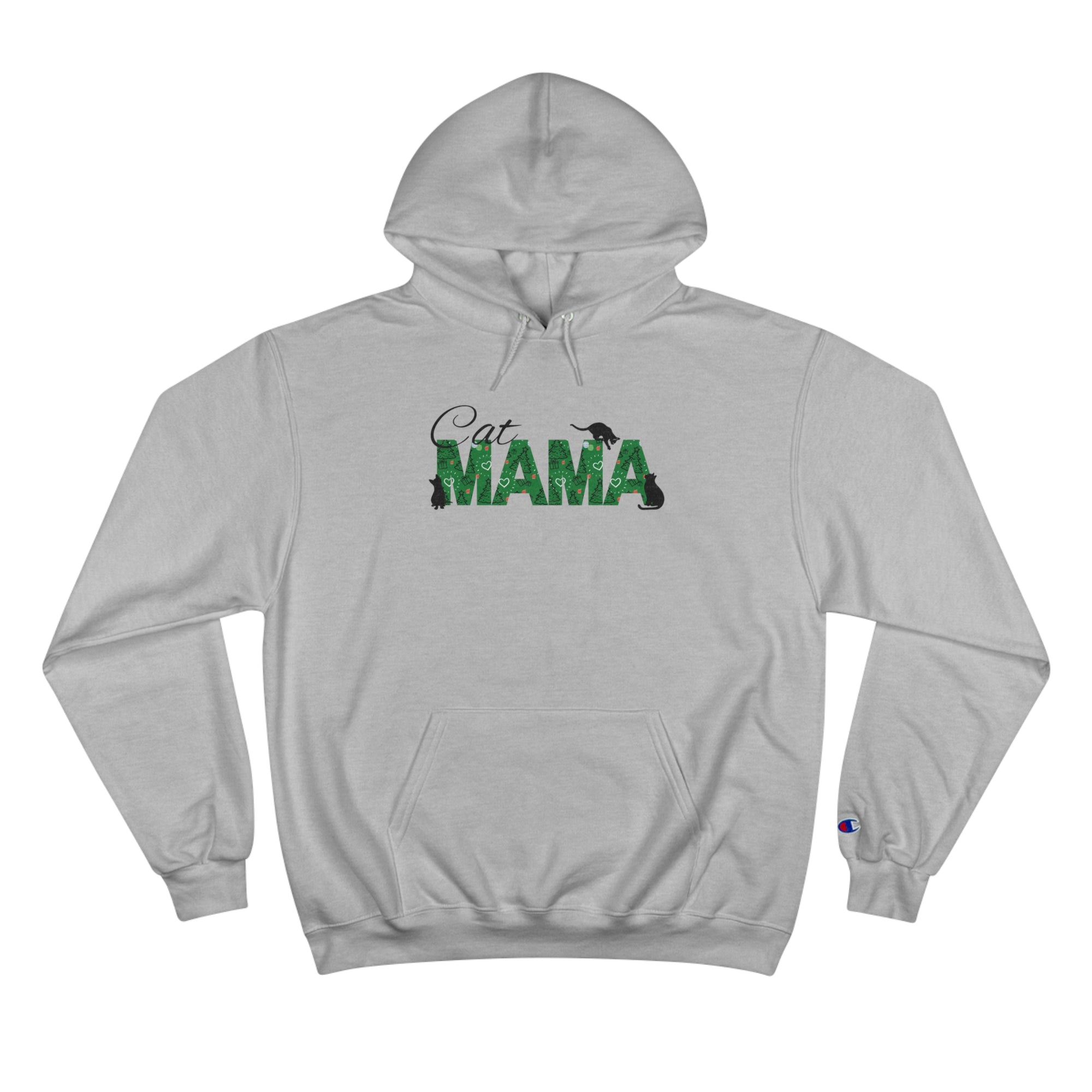 Christmas Cat Mama Champion Hoodie