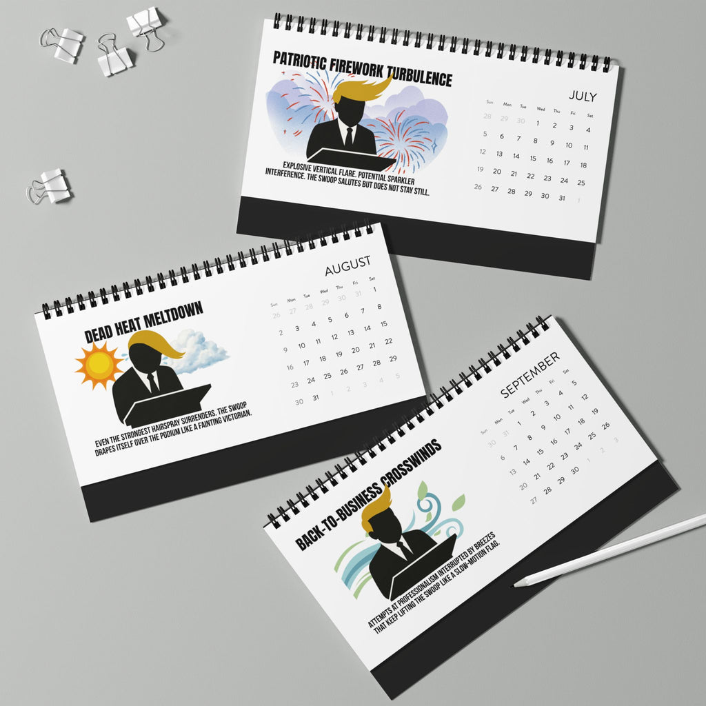 Executive Hair Forecast 2026 Desktop Calendar