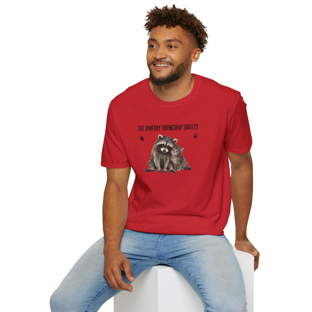 The Jimothy Friendship Society T-Shirt | Raccoon and Kitten Tee