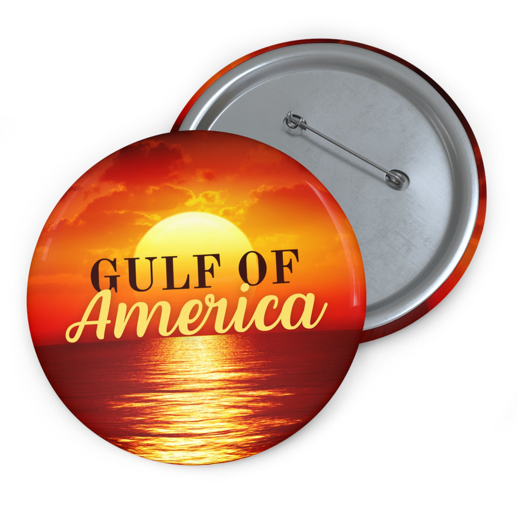 Gulf of America Sunset Pin Buttons Printify
