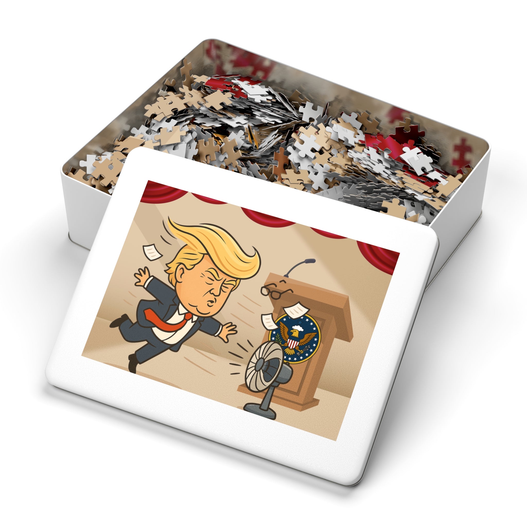 Combover Wind Tunnel Political Parody Jigsaw Puzzle