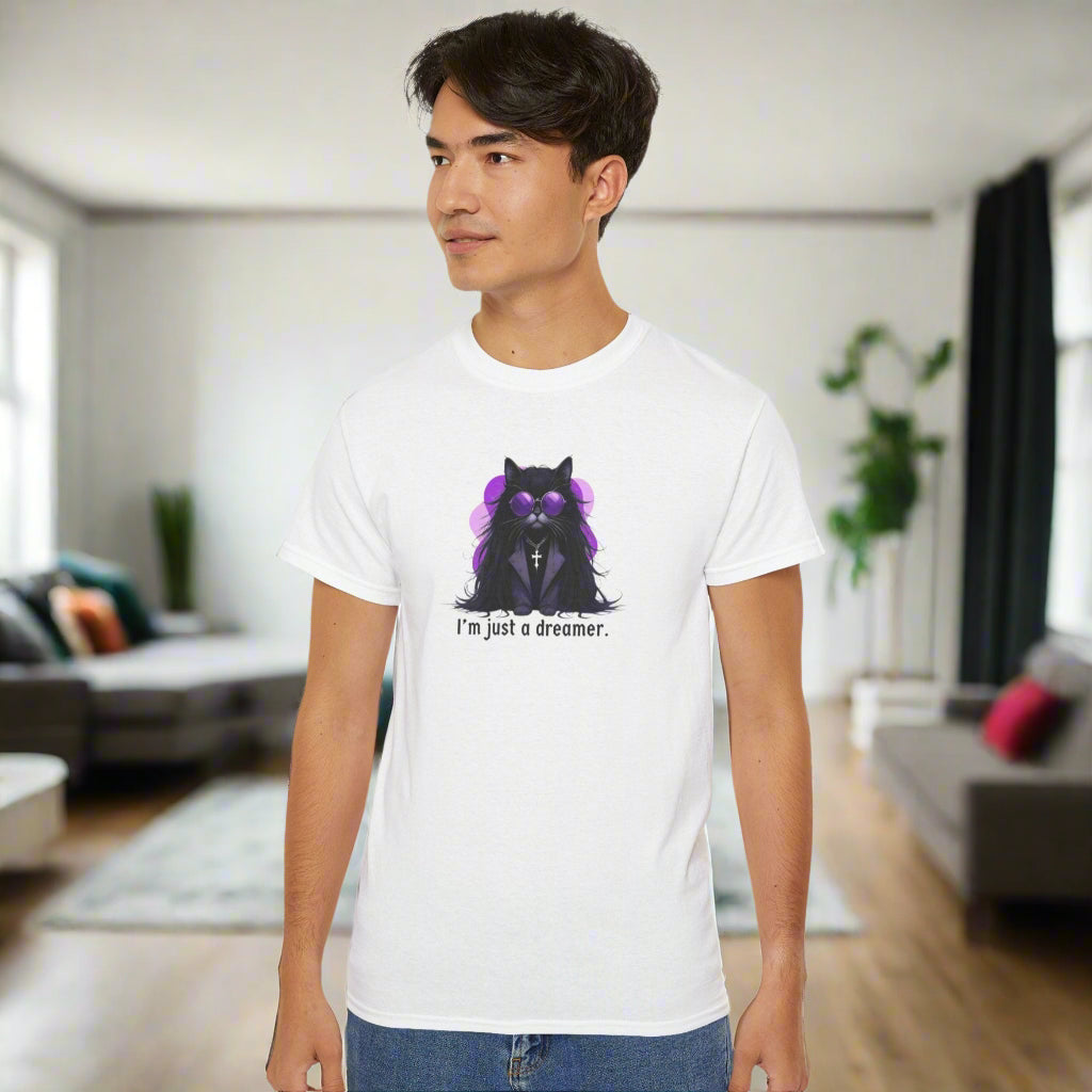 Just a Dreamer Ozzy Cat Graphic Tee