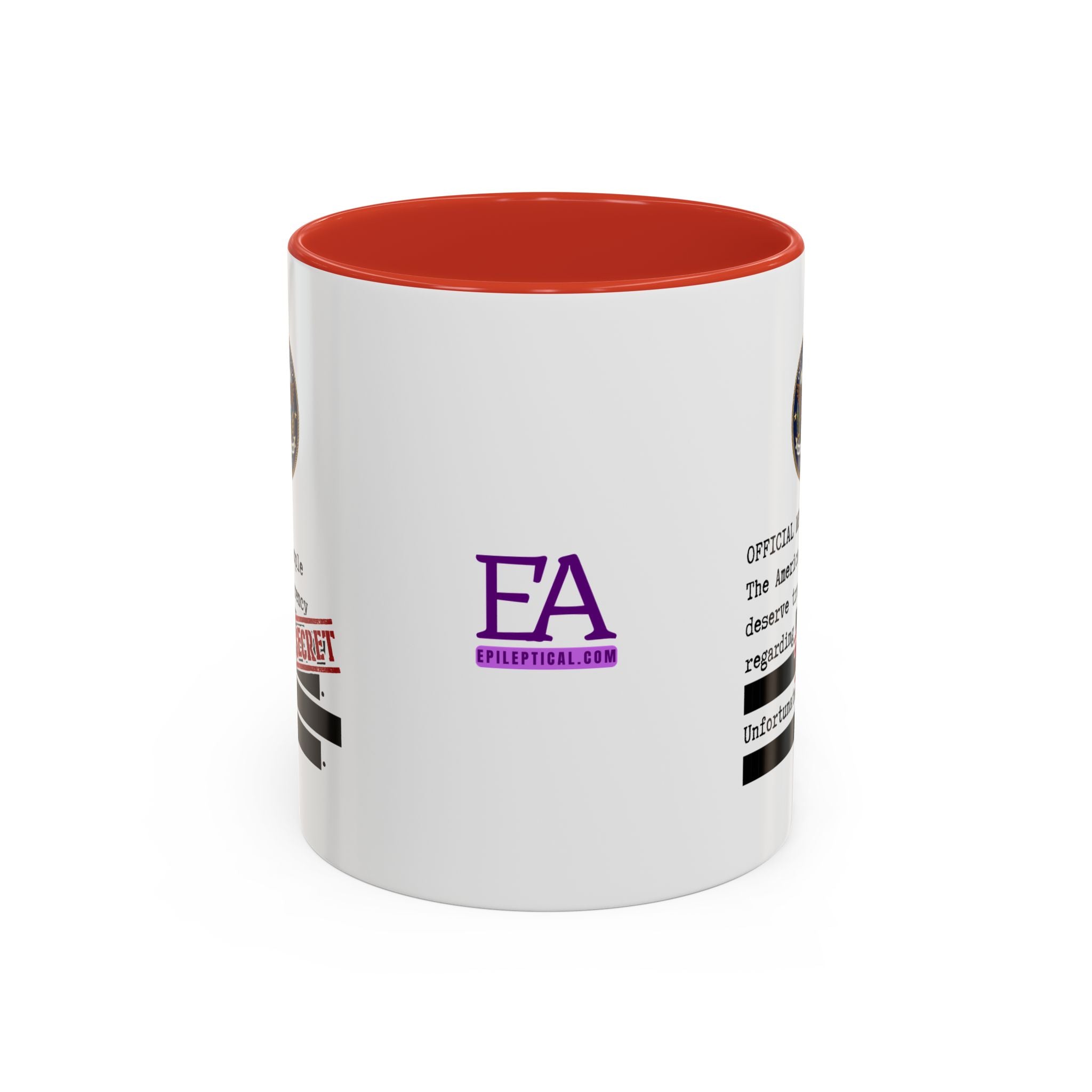 Official Memo Top Secret Coffee Mug – Political Satire Two-Tone Mug