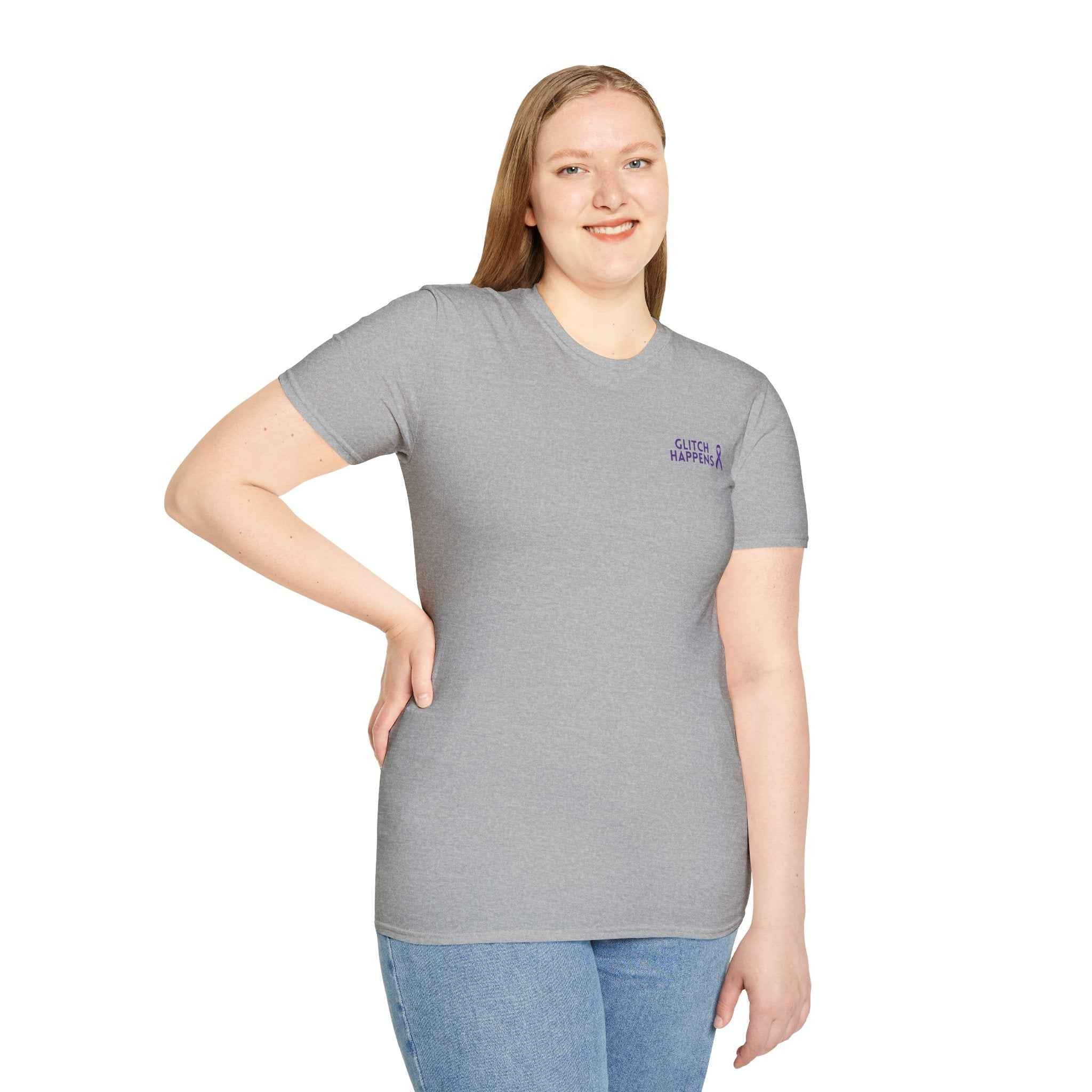 Glitch Happens Tee – Minimalist Seizure First Aid Shirt | Epilepsy Awareness | Neurostrong Apparel