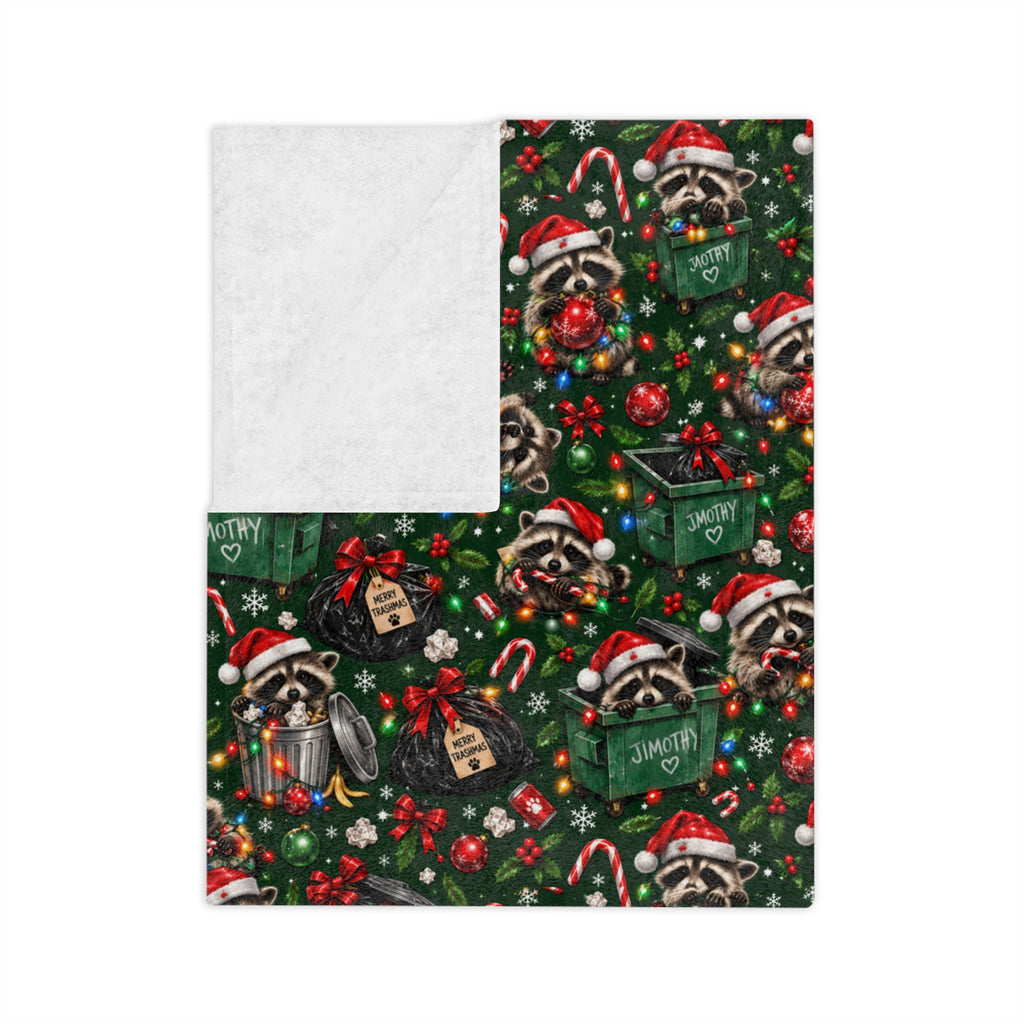 Jimothy’s Merry Trashmas Velveteen Plush Blanket