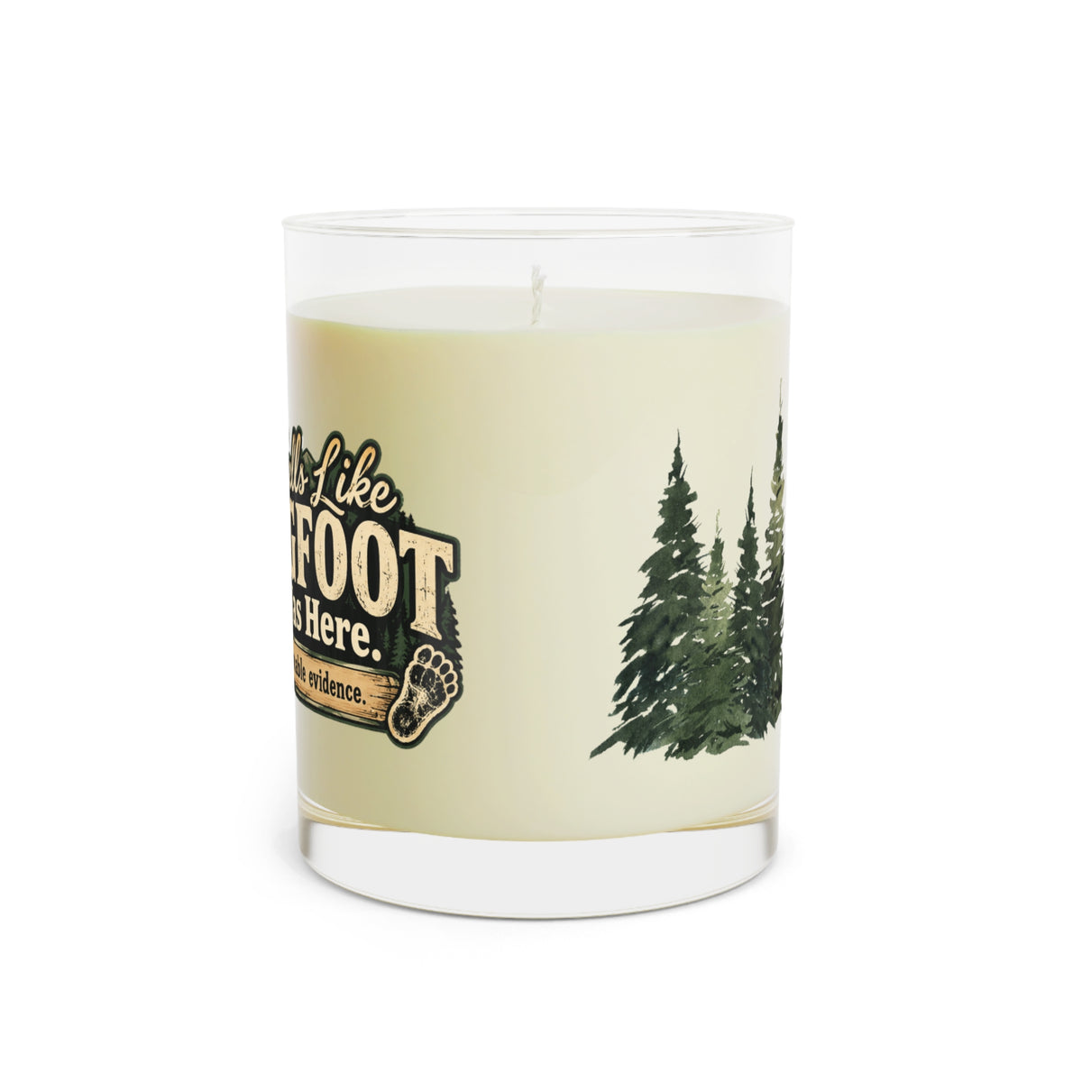 Smells Like Bigfoot Was Here Scented Soy Candle | Funny Sasquatch Gift | 65-Hour Burn