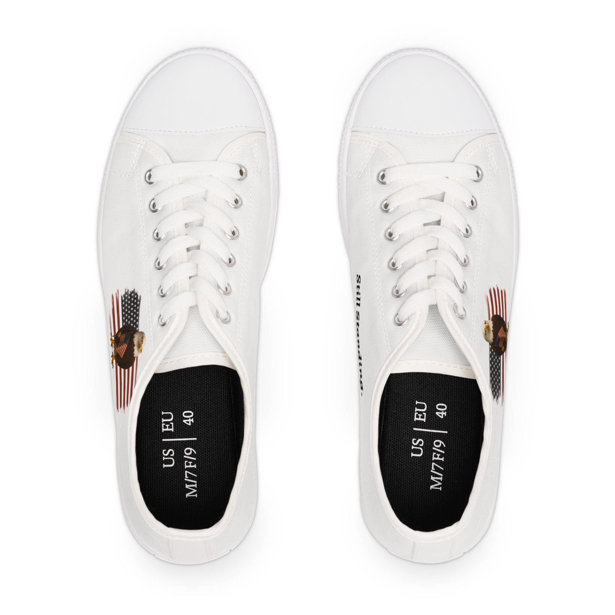Still Standing – Worried Eagle Low Top Sneakers