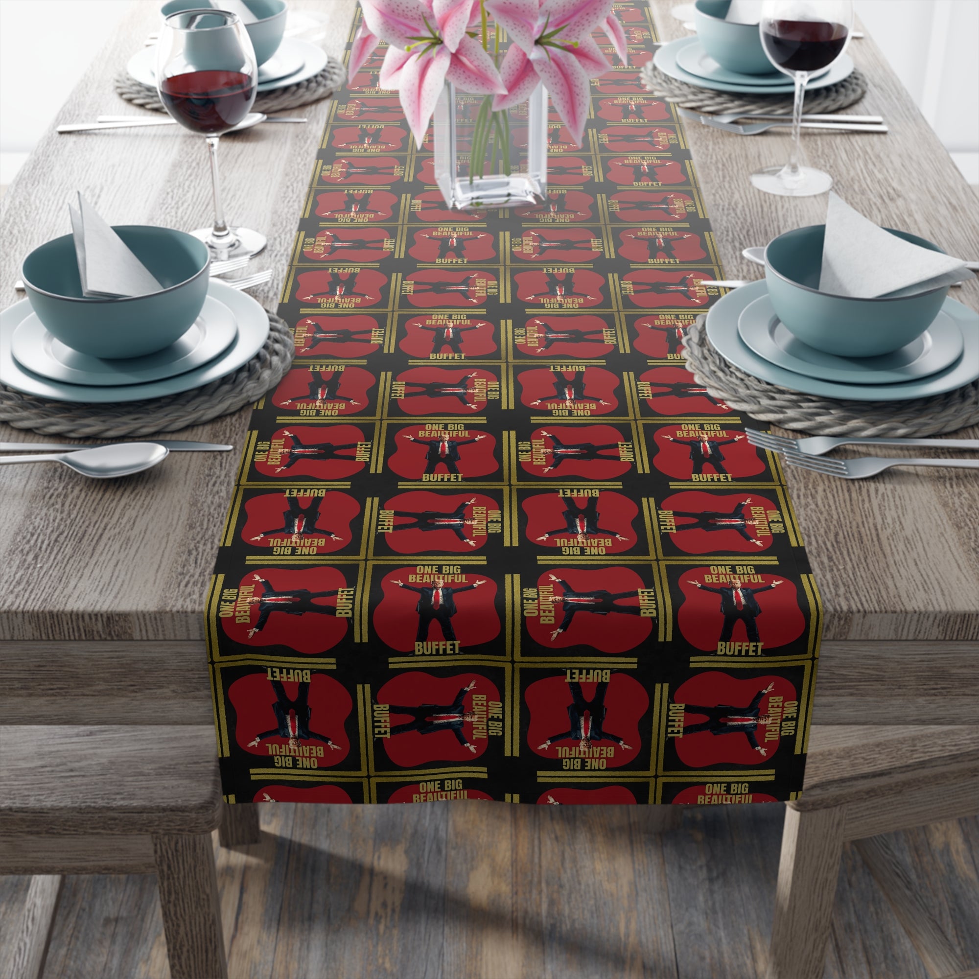 One Big Beautiful Buffet Table Runner