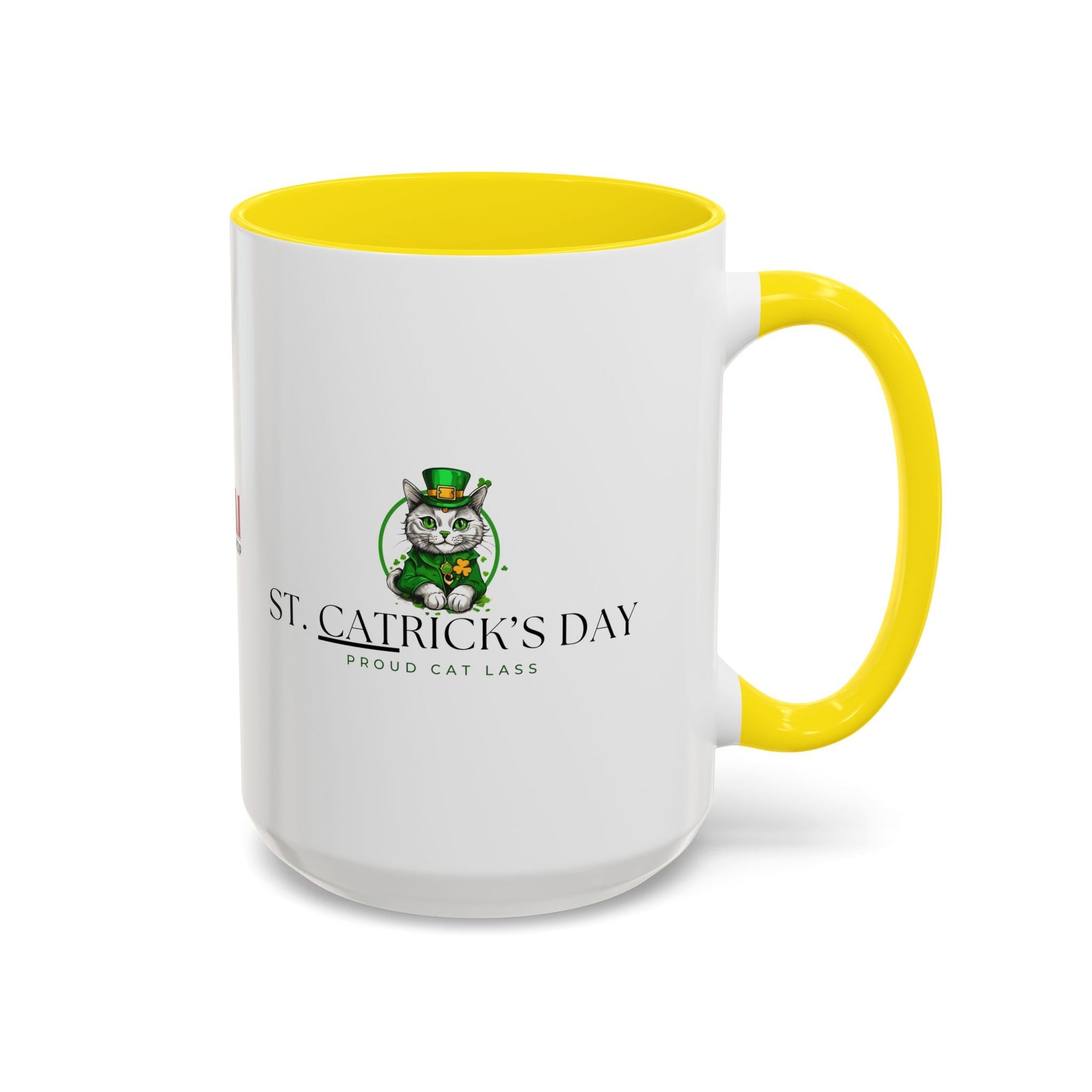 St. Patrick's Day Cat Coffee Mug - Proud Cat Lass Design Printify