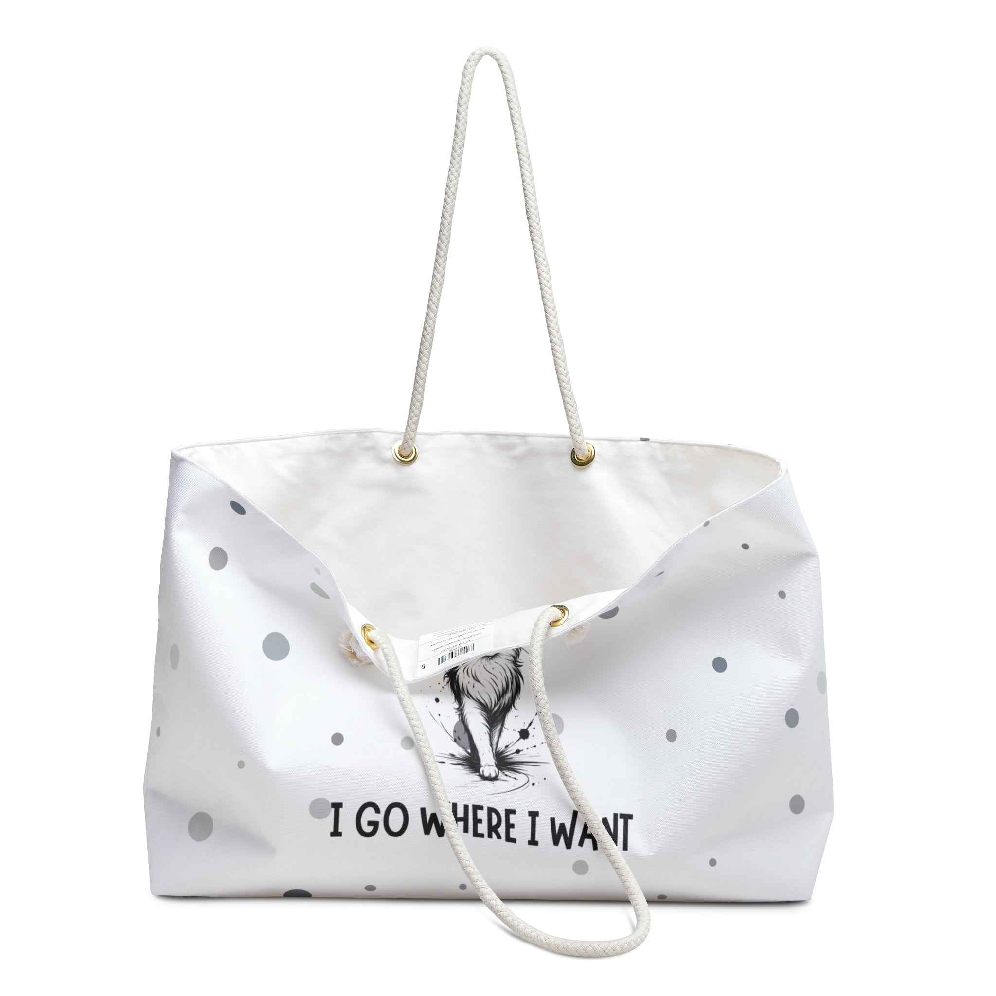 I Go Where I Want – Cat Weekender Bag