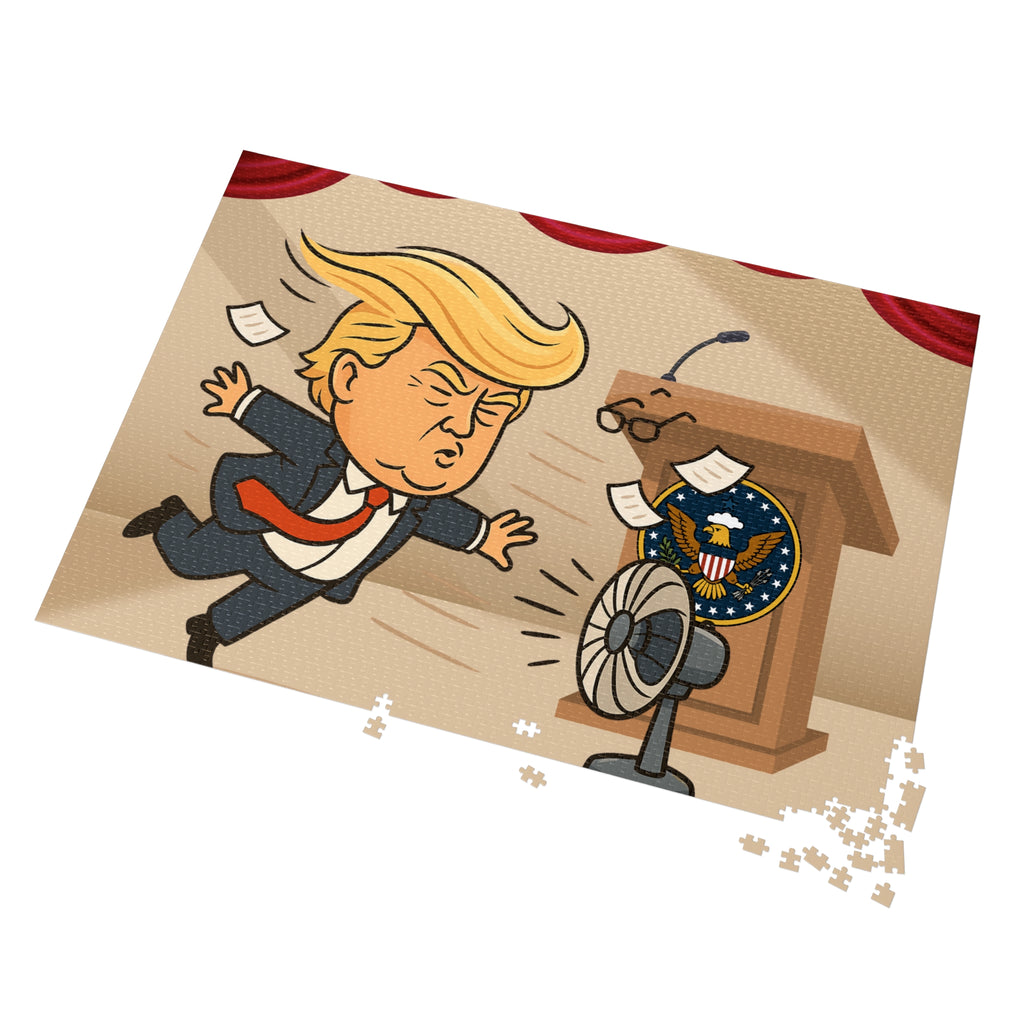 Combover Wind Tunnel Political Parody Jigsaw Puzzle