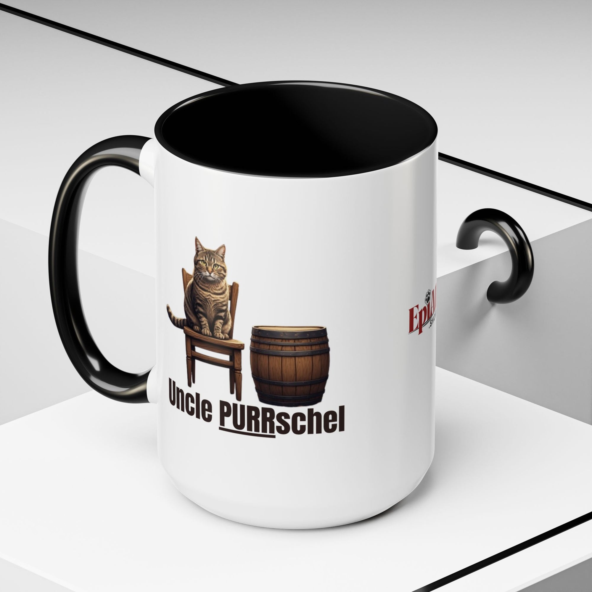 Humorous Uncle Purrschel Cat Accent Coffee Mug
