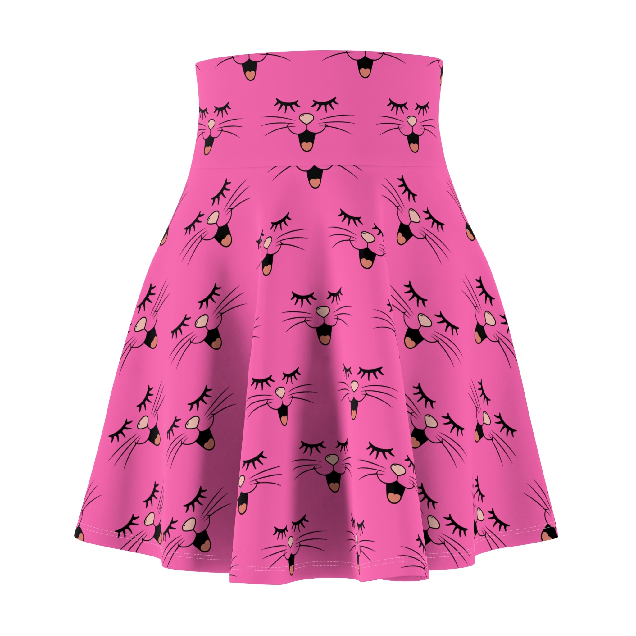 Laughing Kitty Pink Skater Skirt