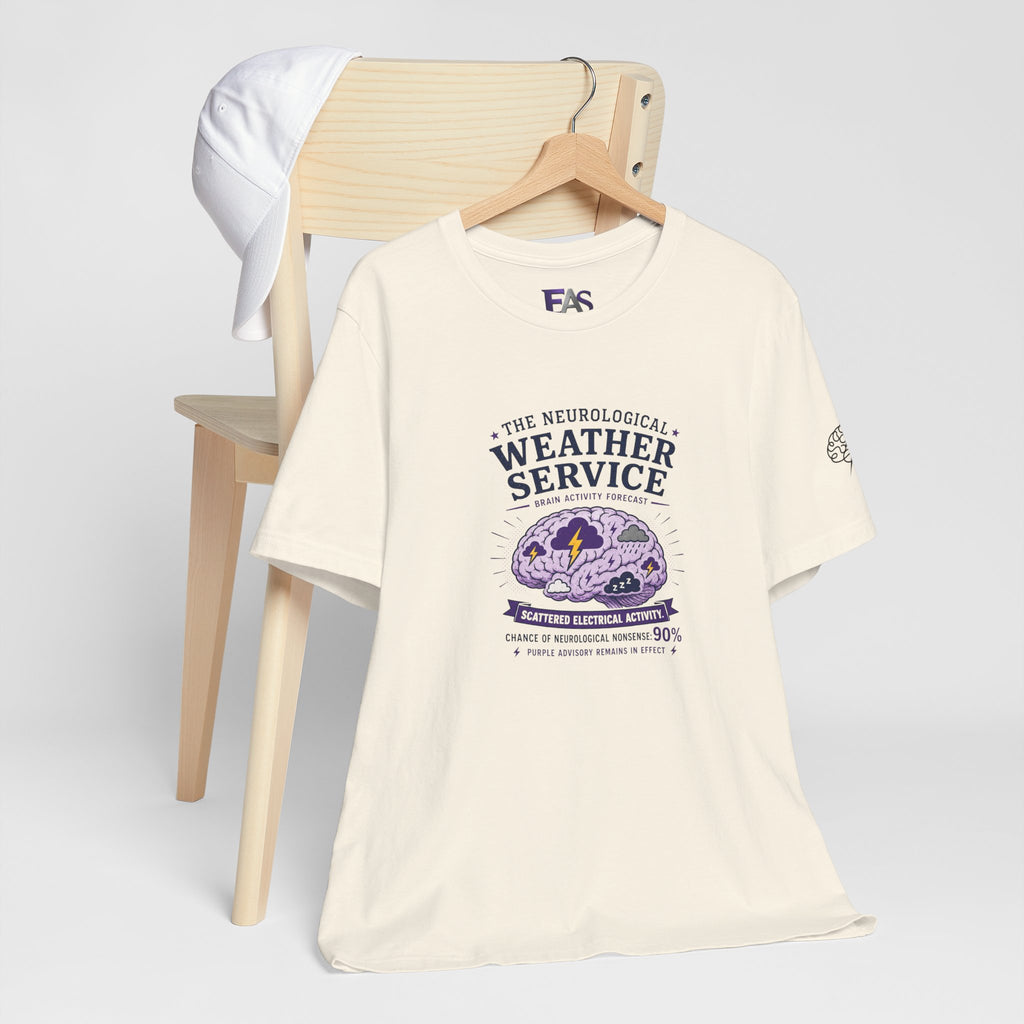 Neurological Weather Service Epilepsy Awareness T-Shirt | Brain Forecast Tee