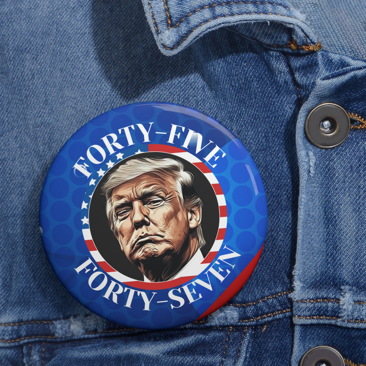 Trump 45 47 Political Pin Buttons, Collectible Merch