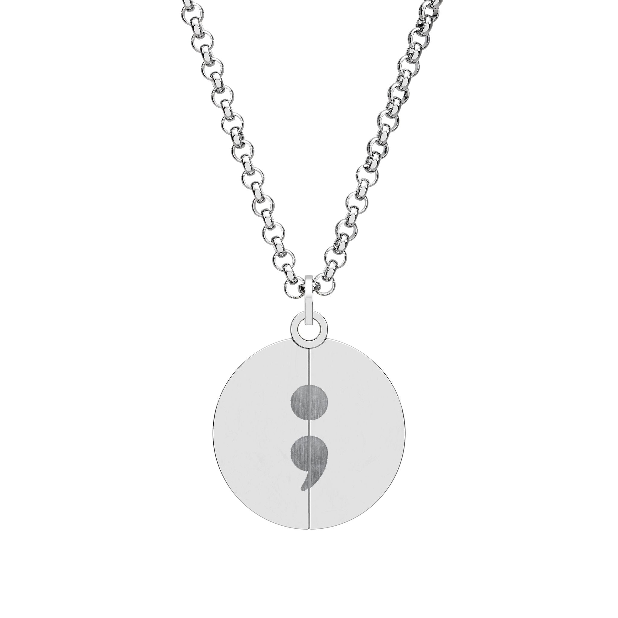 Your Story Isn’t Over Semicolon Hidden Message Necklace