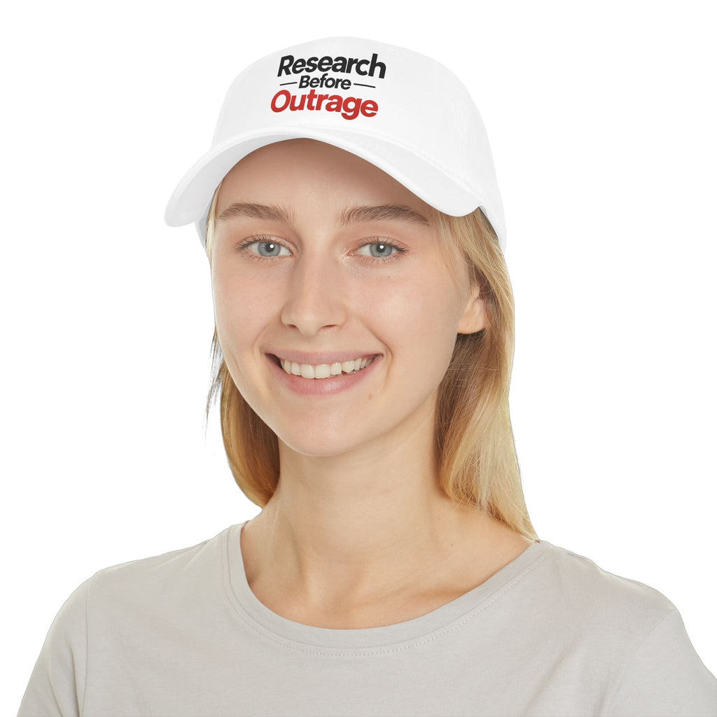 Research Before Outrage Baseball Cap | Social Media & True Crime Gift