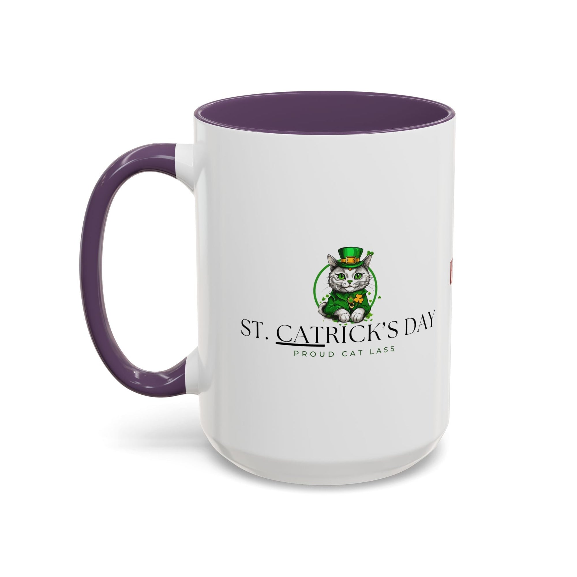 St. Patrick's Day Cat Coffee Mug - Proud Cat Lass Design Printify