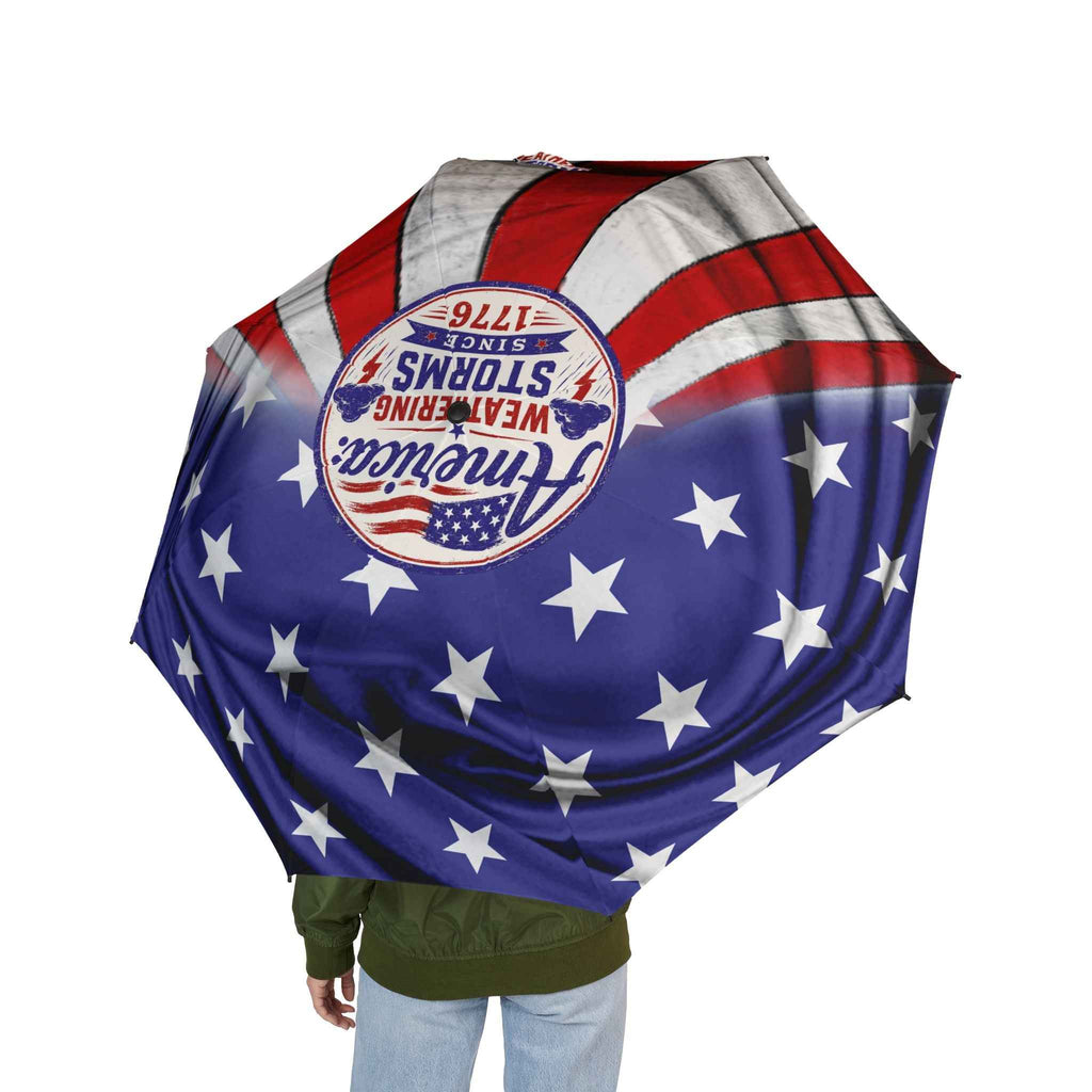 America: Weathering Storms Since 1776 Patriotic Umbrella