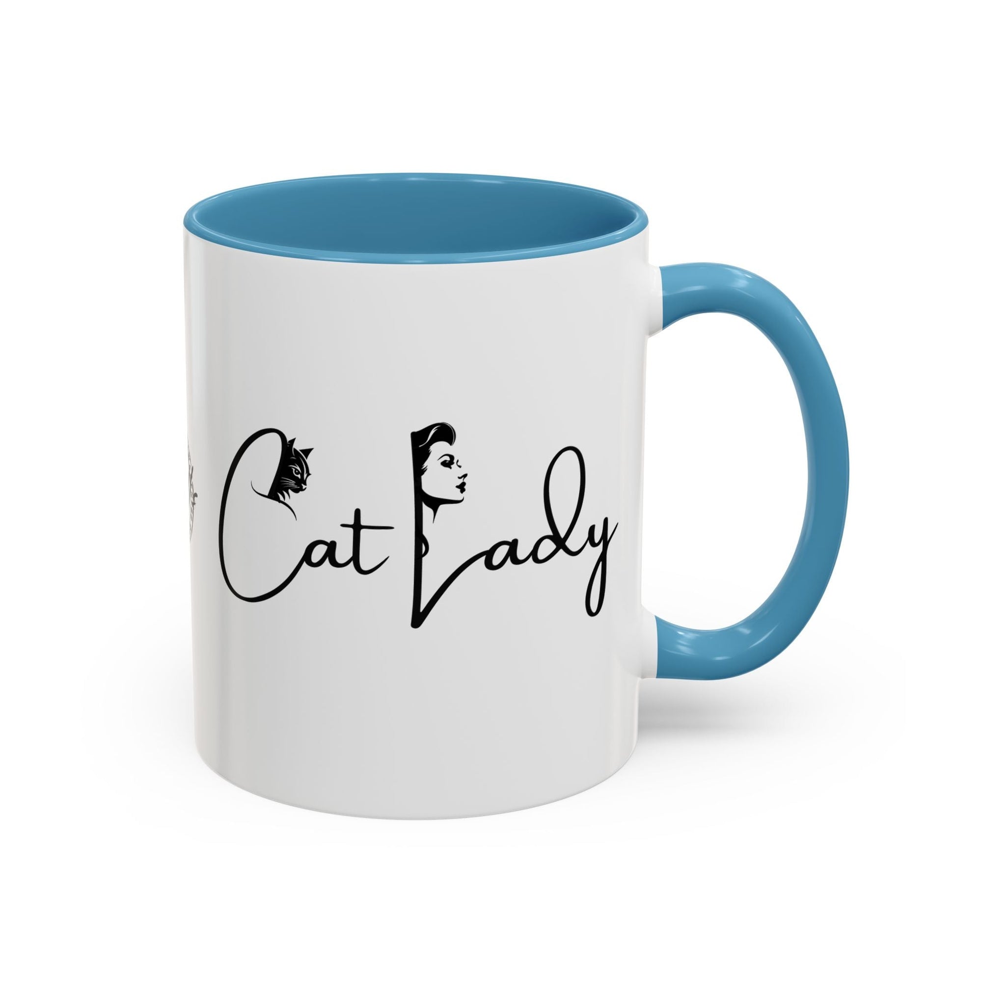 Cat Lady Accent Coffee Mug - Perfect Gift for Cat Lovers Printify