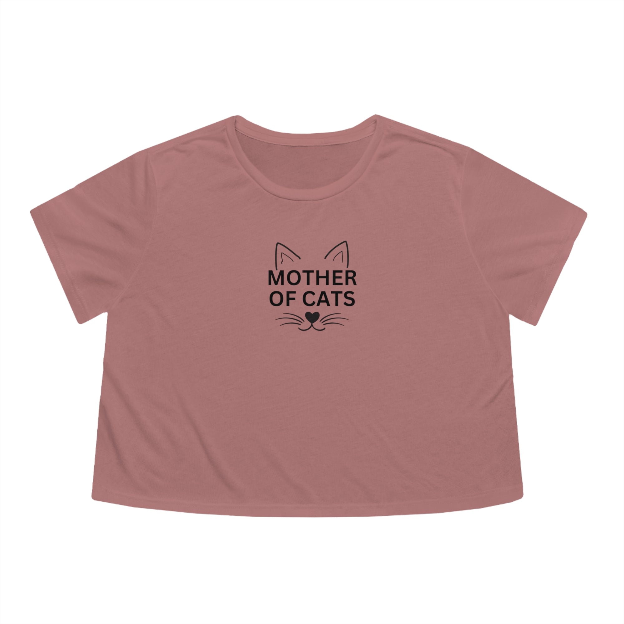Mother of Cats Women's Flowy Cropped Tee - T - Shirt - Epileptic Al’s Shop