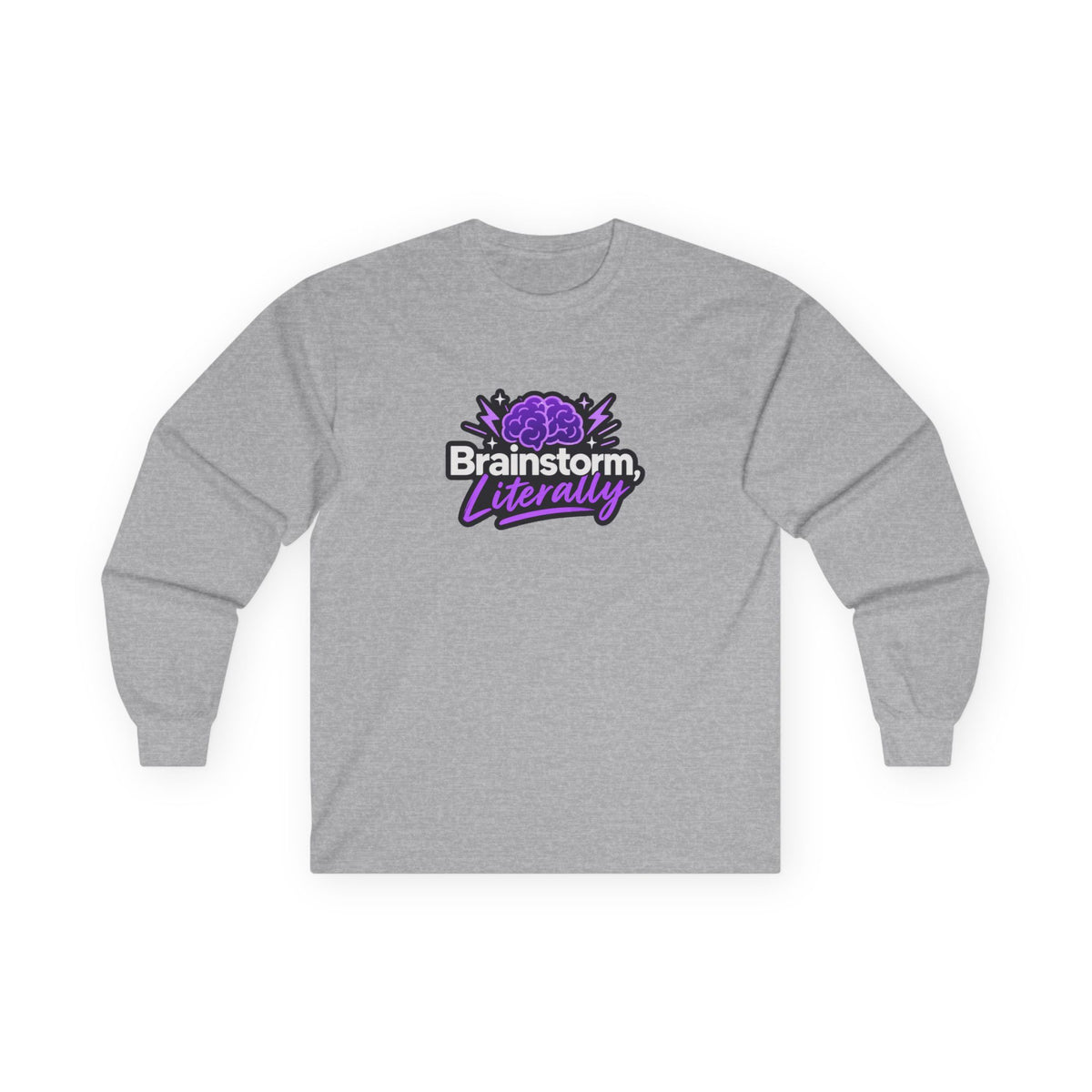 Brainstorm, Literally Epilepsy Awareness Long Sleeve Shirt | Purple Brain Epilepsy Tee