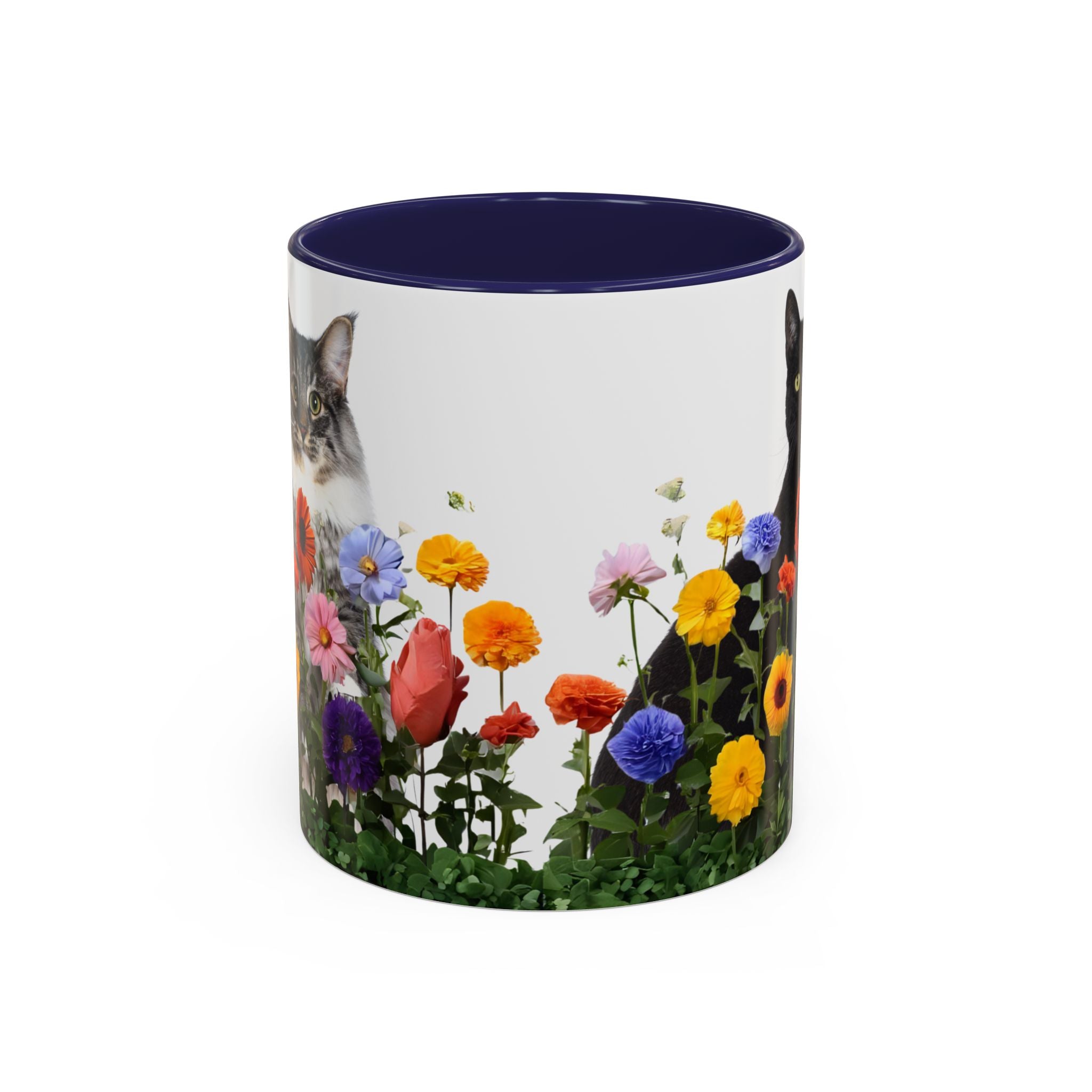 Floral Cats Coffee Mug - 11 oz/15 oz