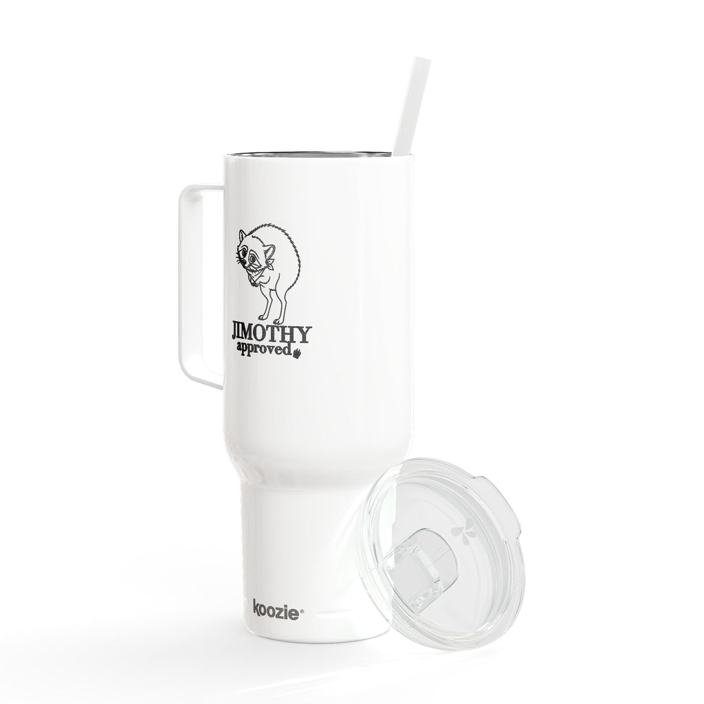 Jimothy Approved 40 oz Engraved Insulated Tumbler with Handle and Straw
