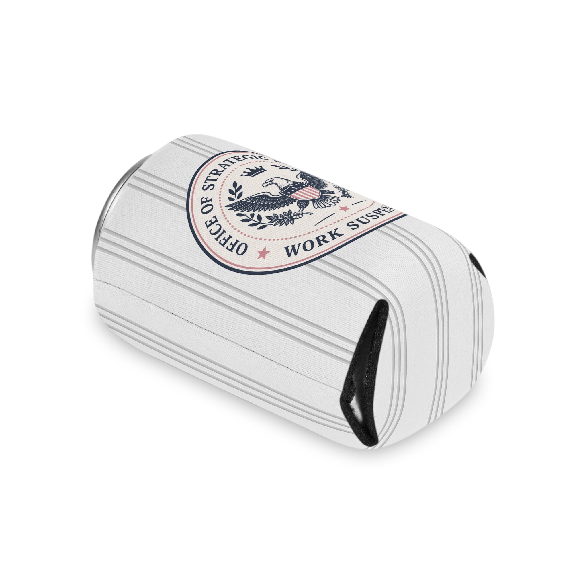 Office of Strategic Relaxation Can Cooler | Work Suspended Funny Koozie