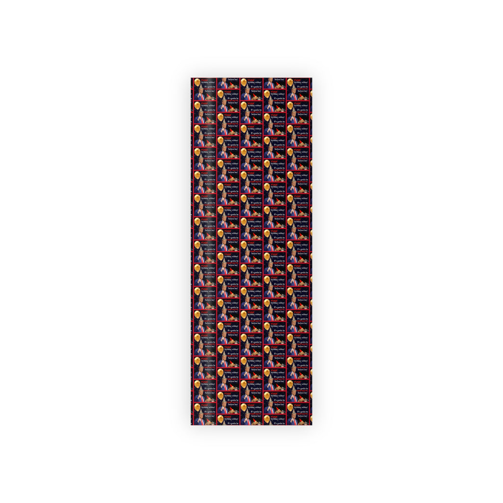 Trump Yuge Birthday Wishes Gift Wrapping Paper Rolls, 1pc