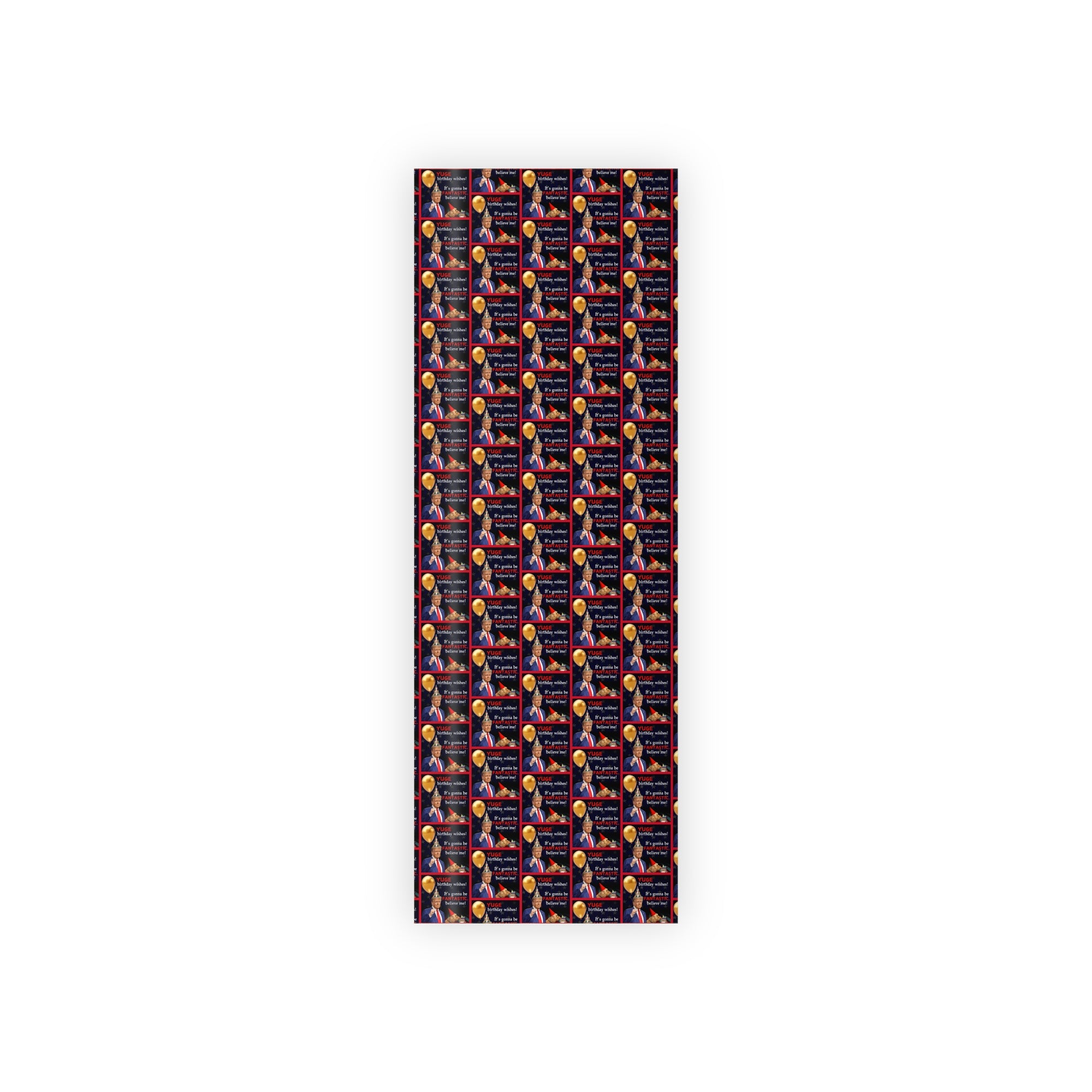Trump Yuge Birthday Wishes Gift Wrapping Paper Rolls, 1pc