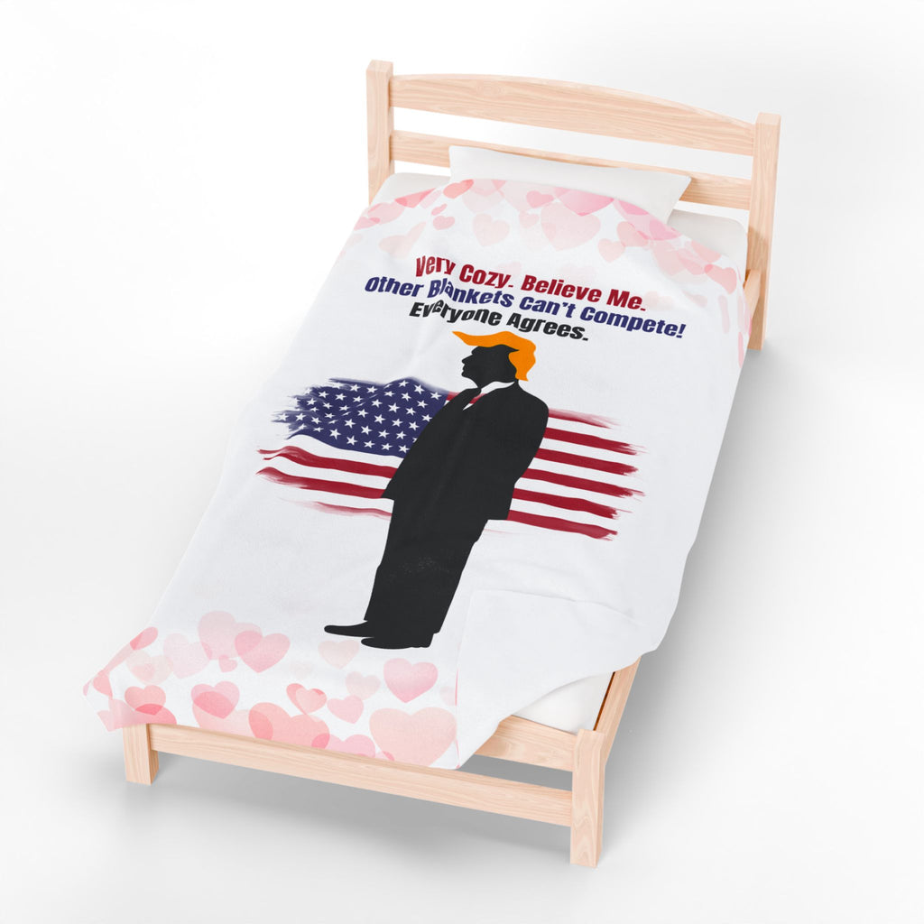 Very Cozy. Believe Me. Political Parody Velveteen Blanket