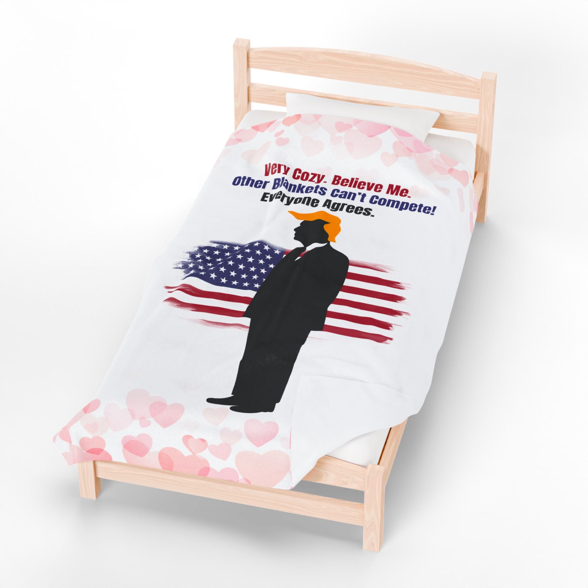 Very Cozy. Believe Me. Political Parody Velveteen Blanket