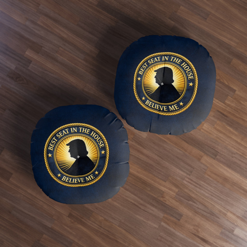 Best Seat in the House Floor Cushion – Political Parody Round Pillow
