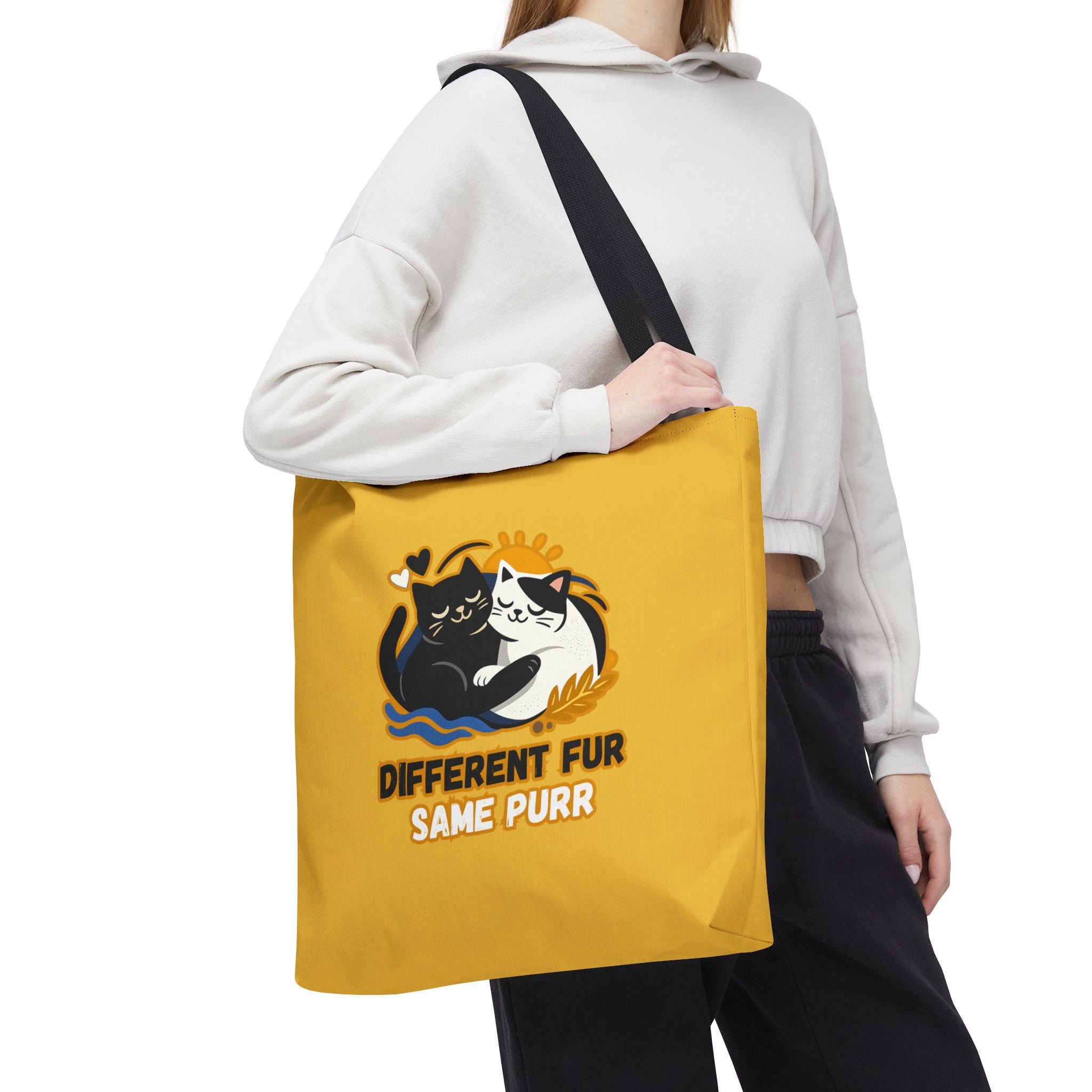 Different Fur, Same Purr Cat Tote Bag – Cozy Friendship Market Bag