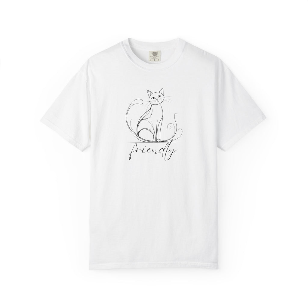 Friendly Cat Lover's Unisex Garment-Dyed T-Shirt
