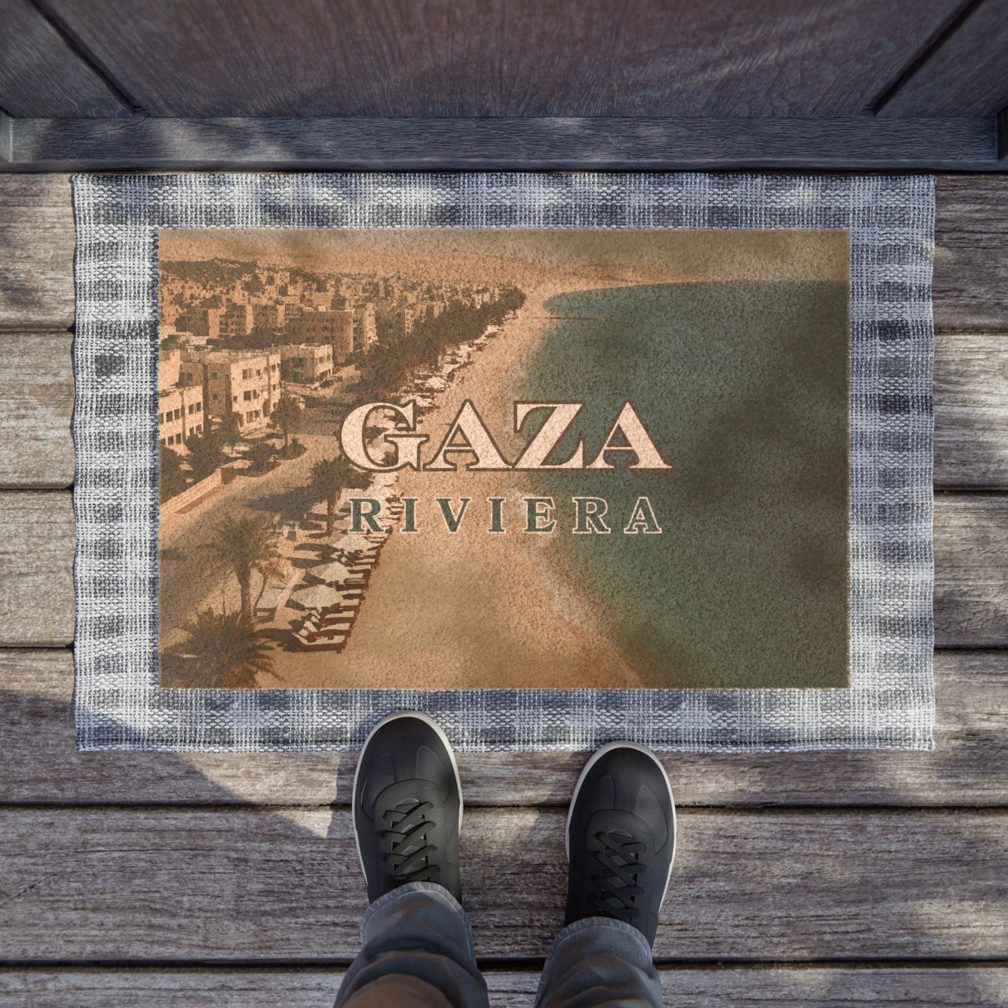 Gaza Riviera Welcome Doormat Printify