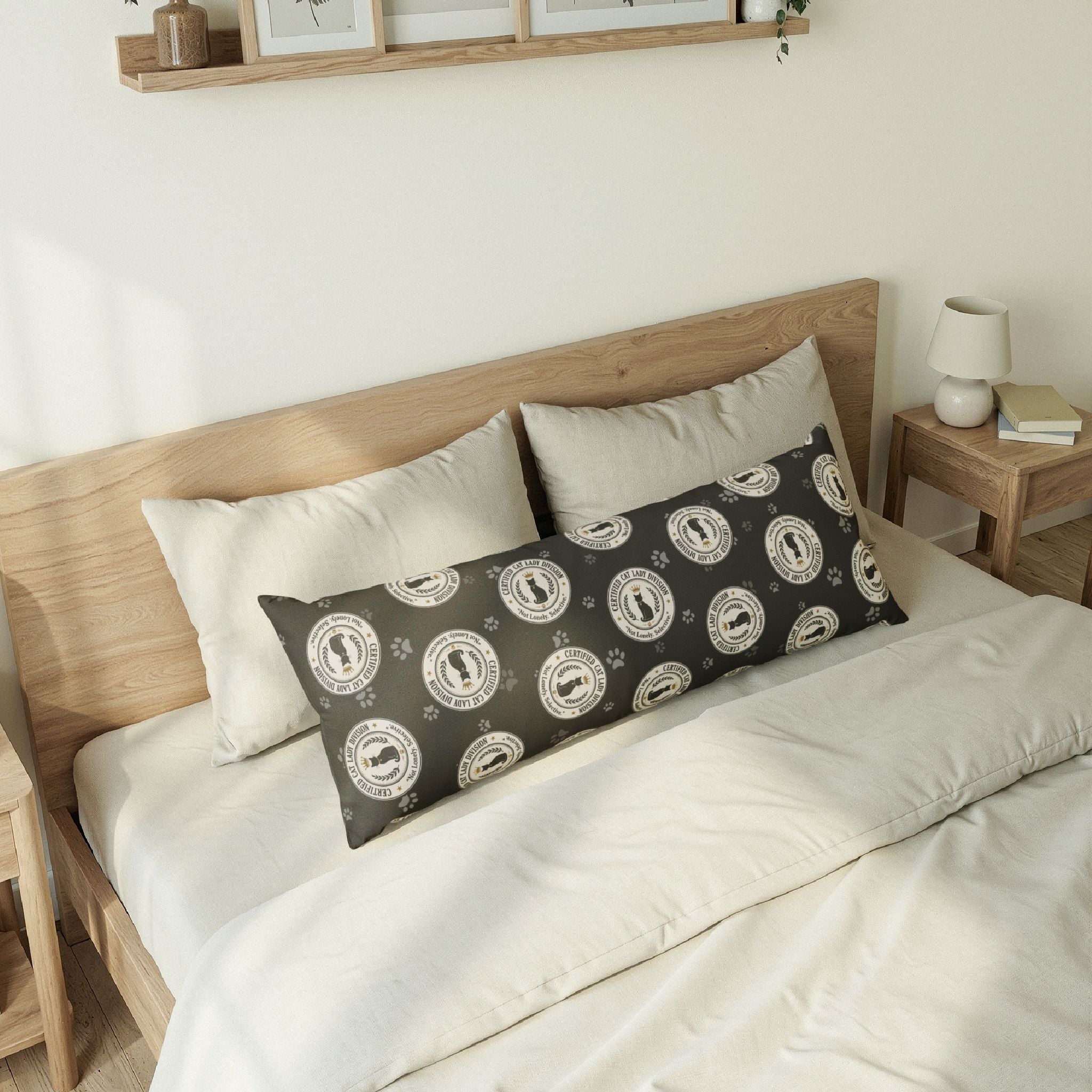 Certified Cat Lady Division Body Pillow – Not Lonely Just Selective