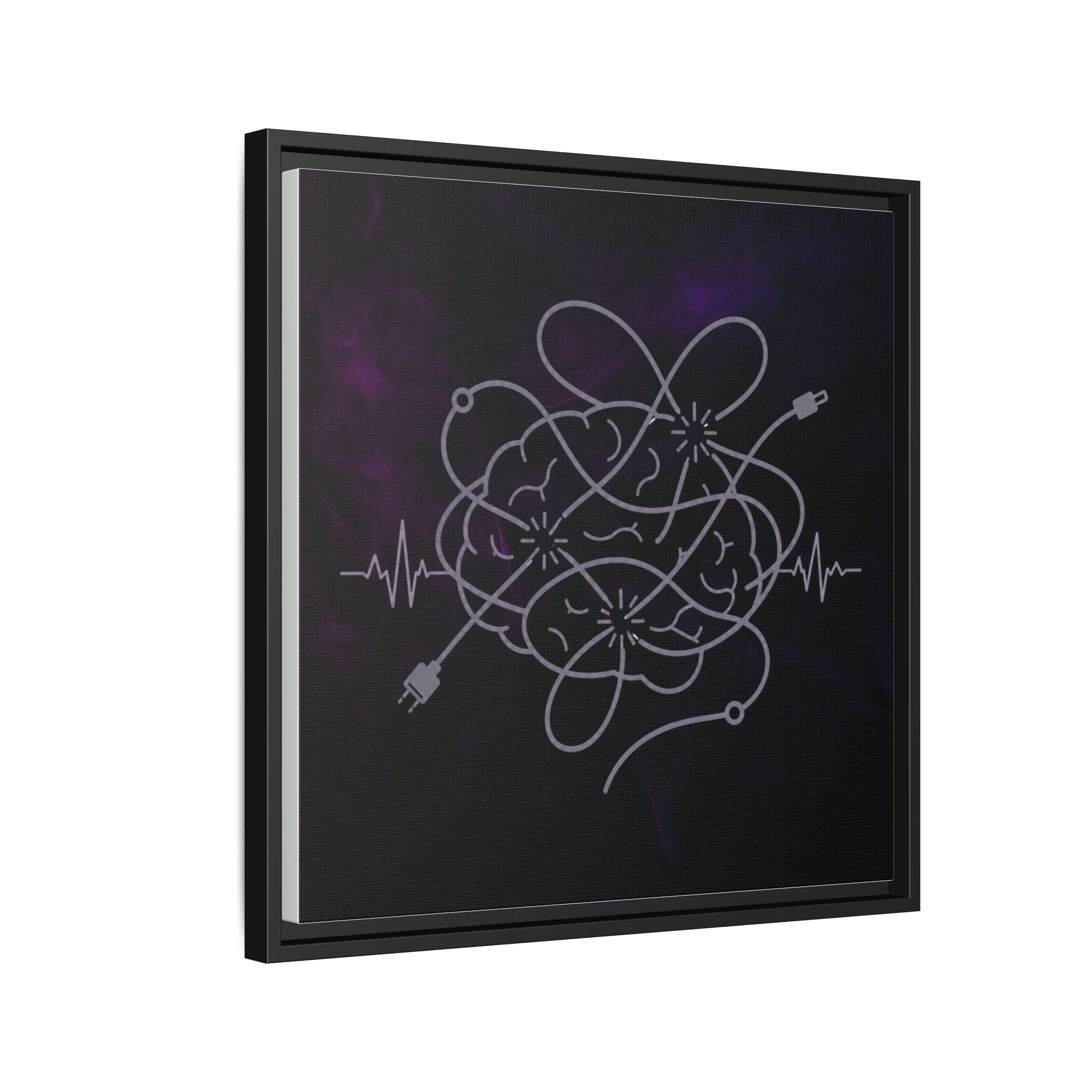 Tangled Brain Epilepsy Awareness Framed Canvas Print
