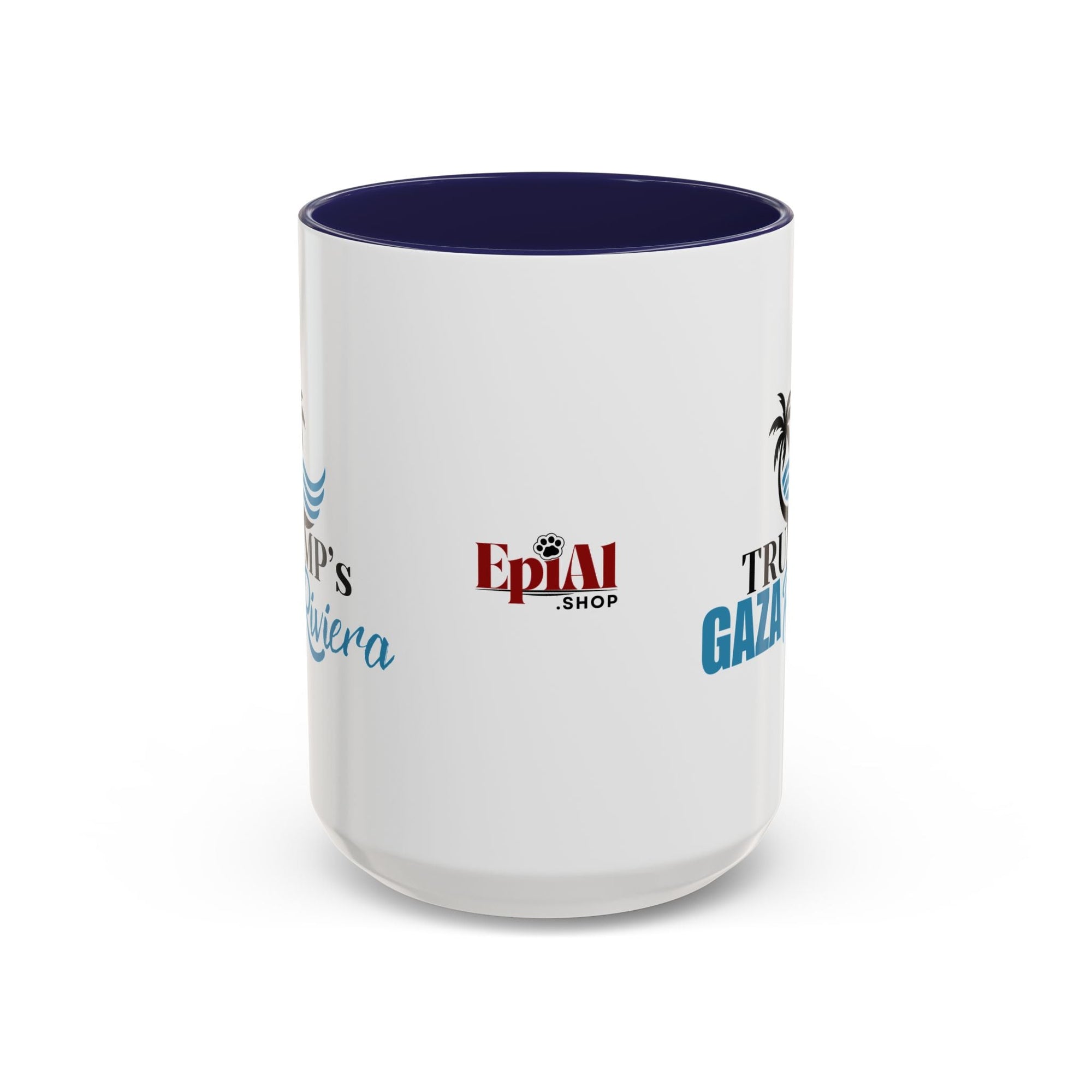 Tropical Trump’s Gaza Riviera Accent Coffee Mug - 11 & 15oz Ceramic Mug for Beach Lovers Printify