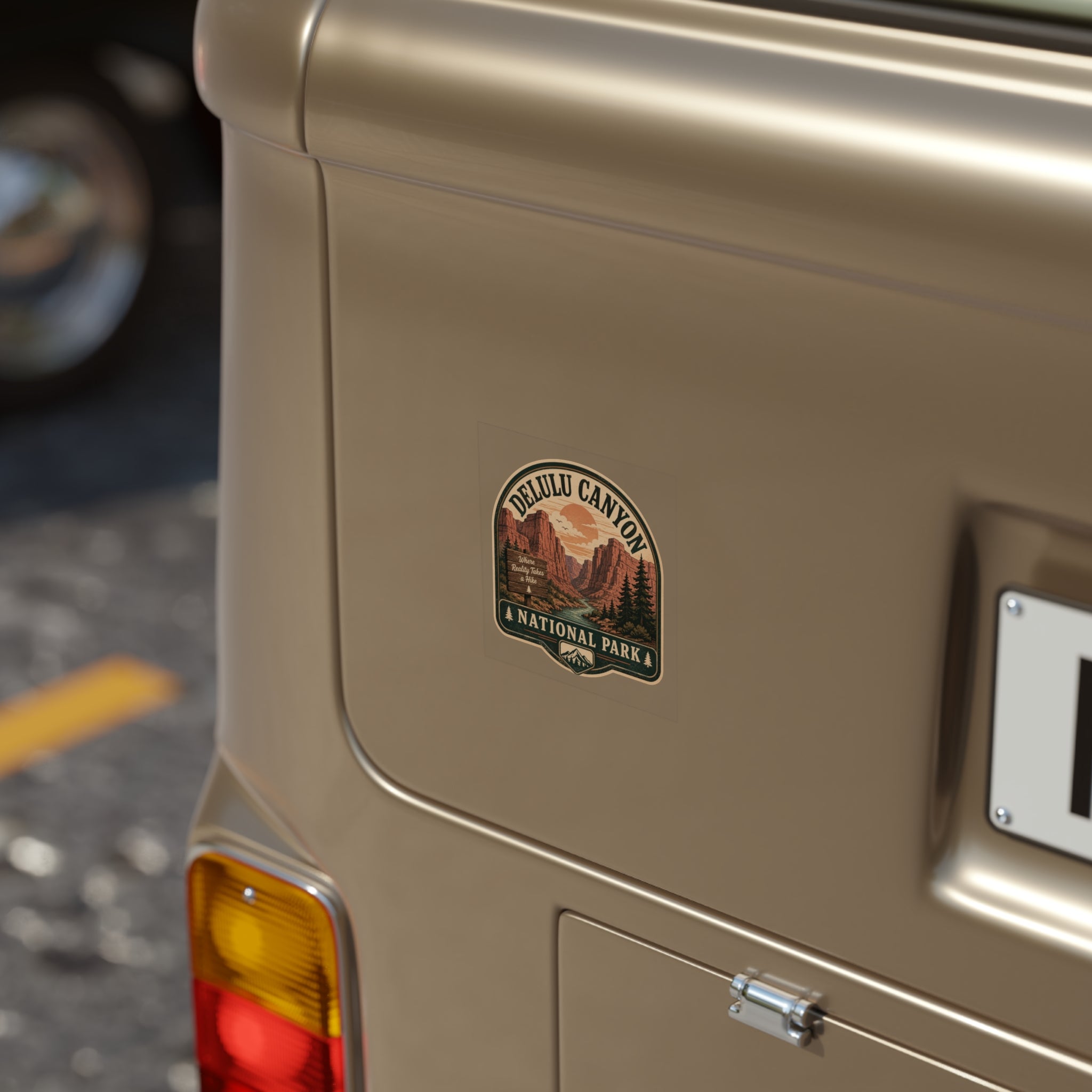 Delulu Canyon National Park Outdoor Sticker | Transparent Weatherproof Vinyl Decal