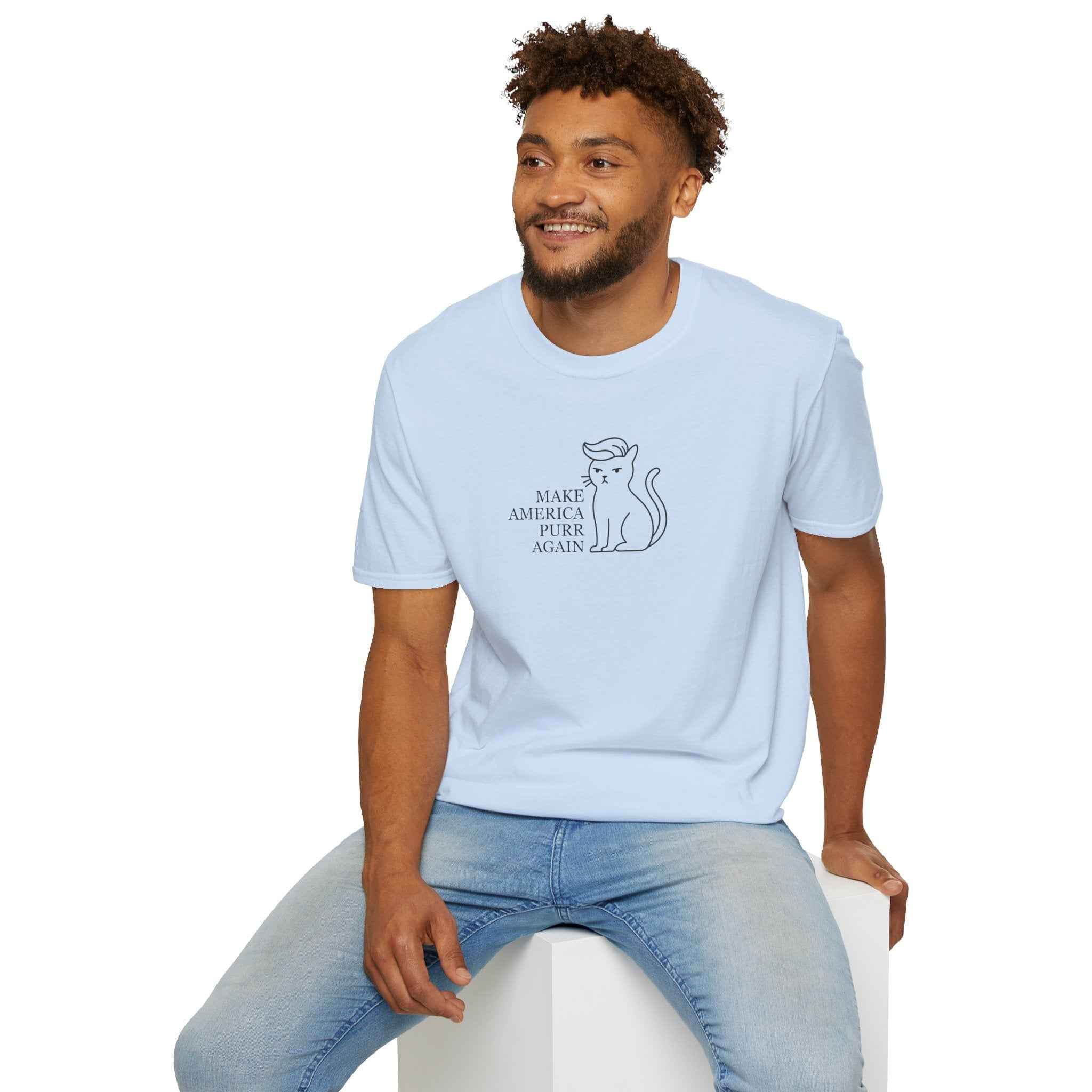 Make America Purr Again T-Shirt – Funny Cat Parody Tee
