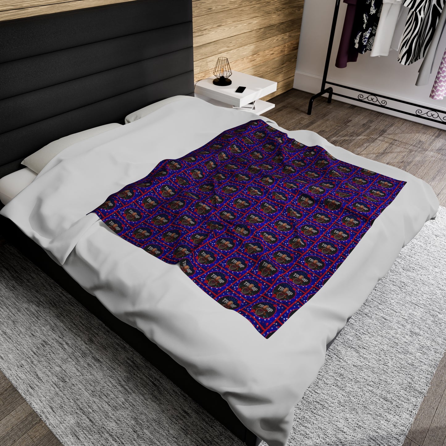 Stars & Trump 47 Velveteen Plush Blanket